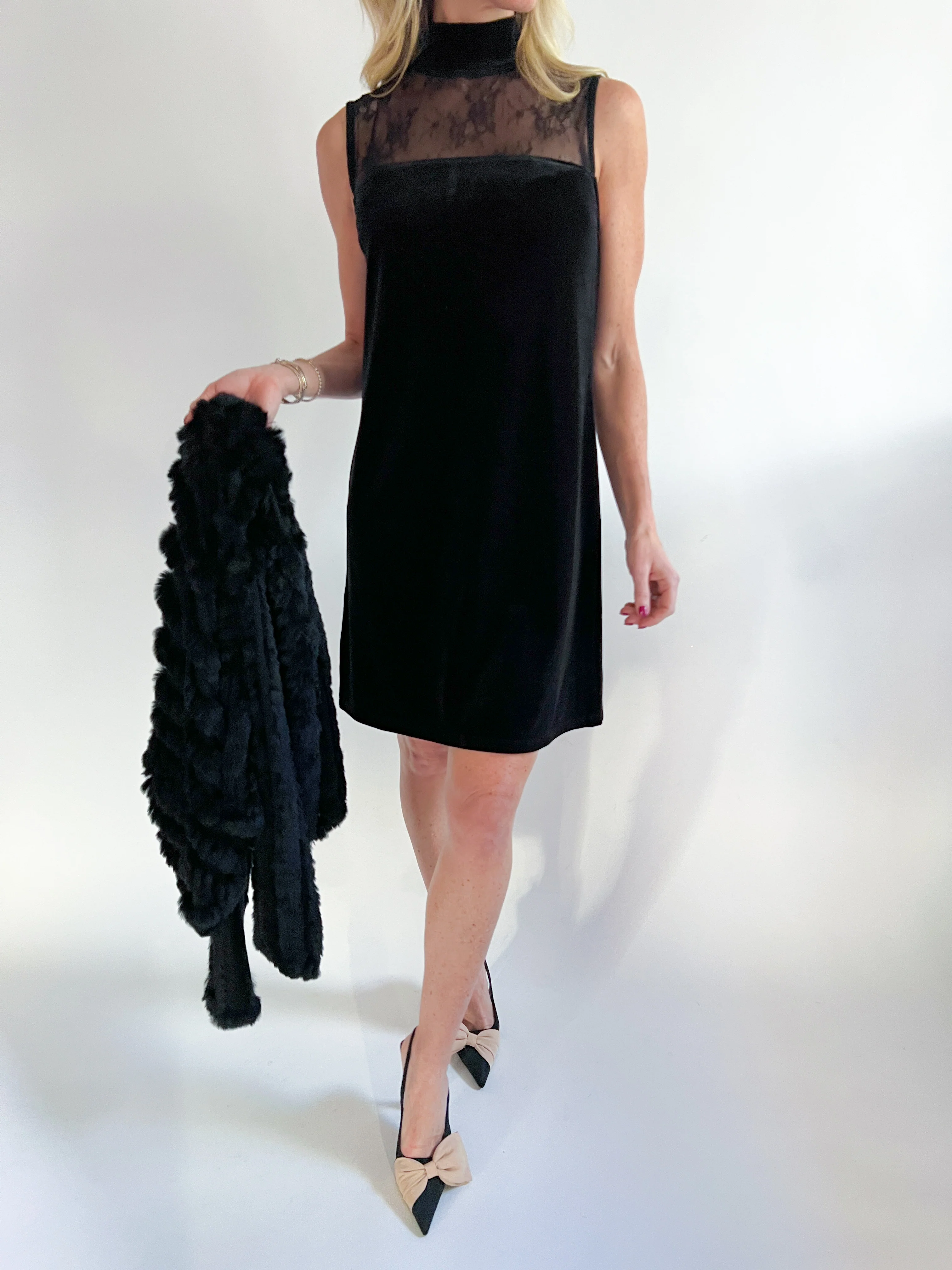 Anne Mock Neck Shift Dress - Image 2