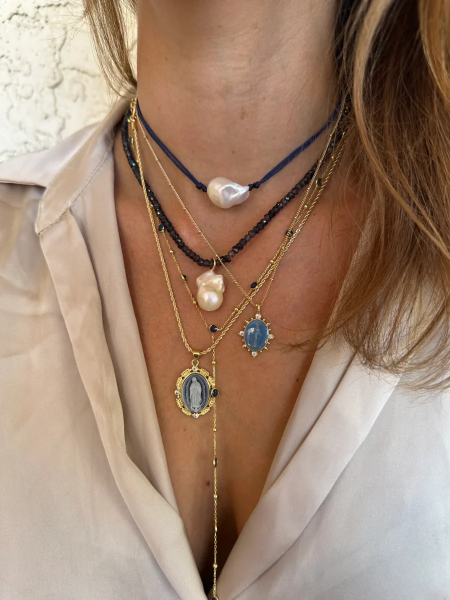 Bezel Gemstone Lariat - Image 3