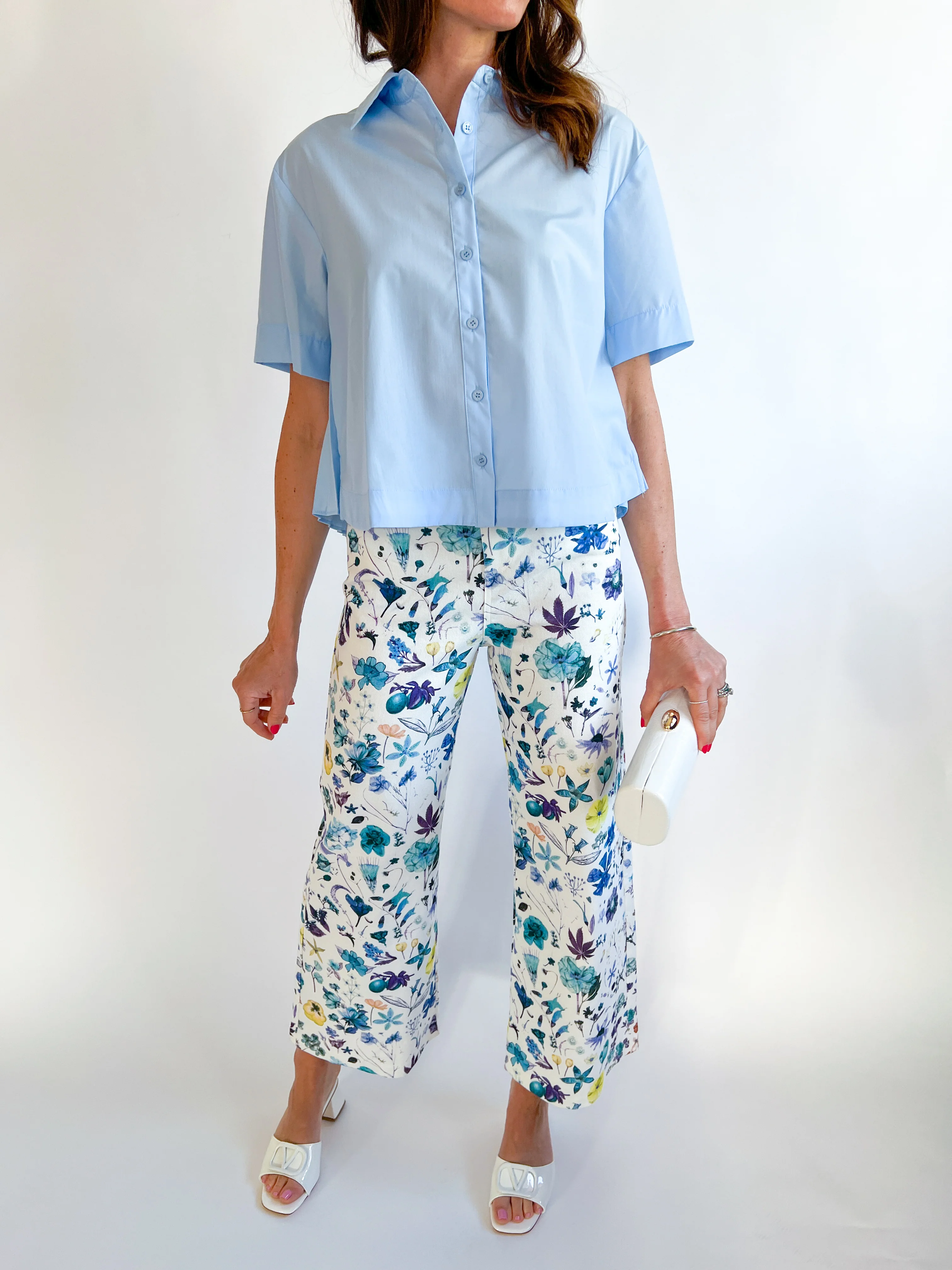 Blue Floral Pants - Image 2
