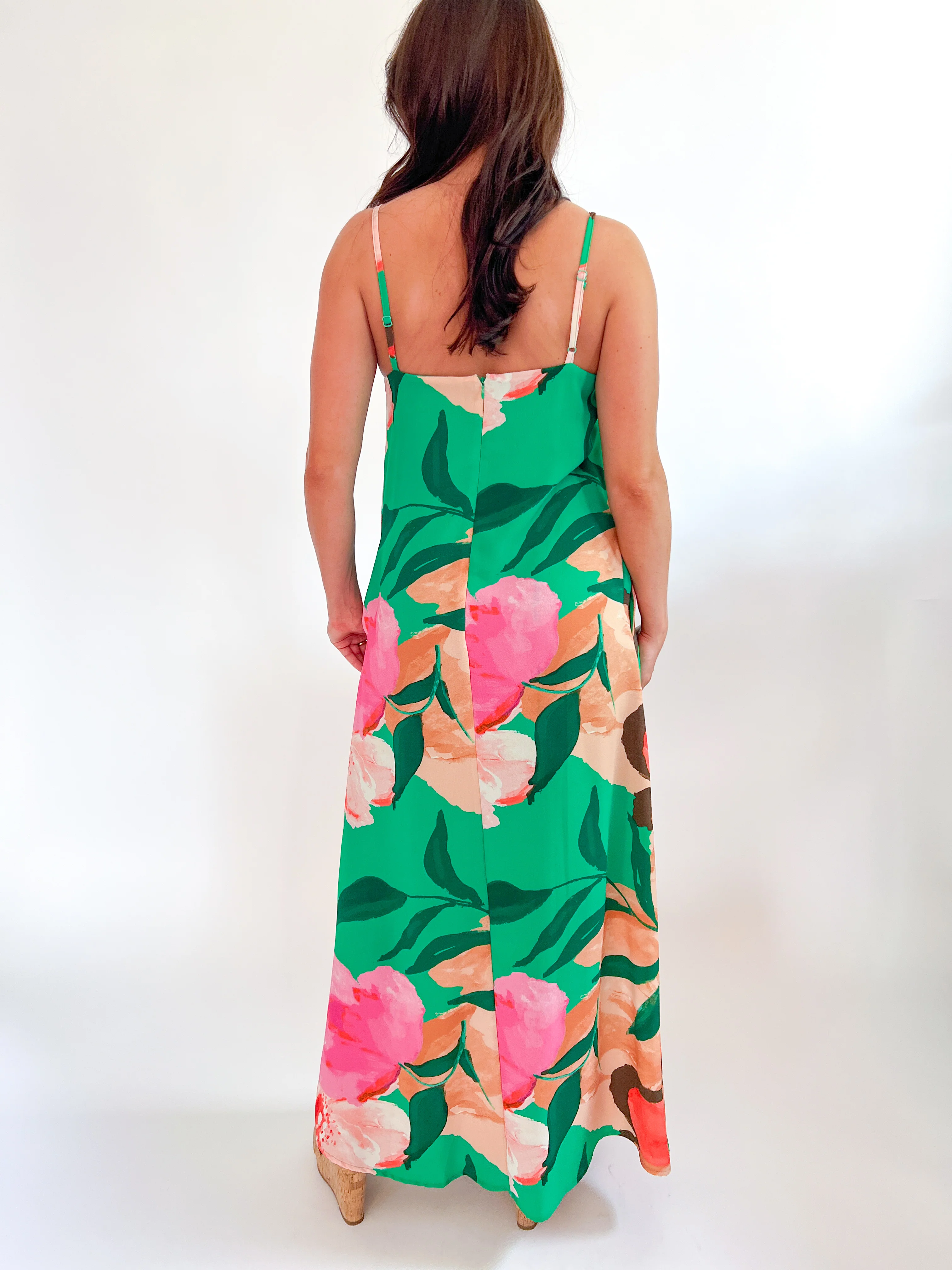 Green Floral Maxi Dress - Image 3