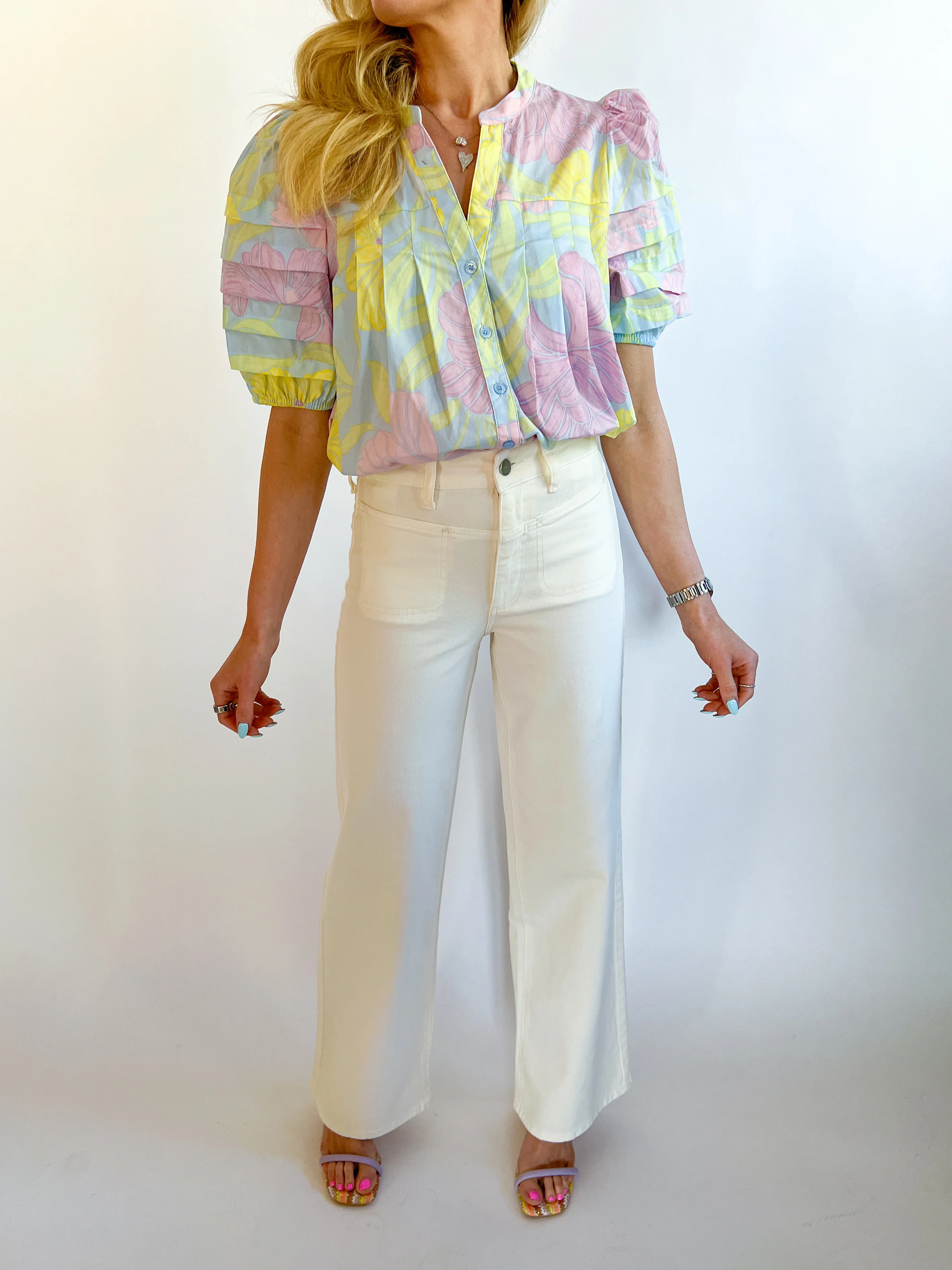 Brisa Floral Button Down Top - Image 3