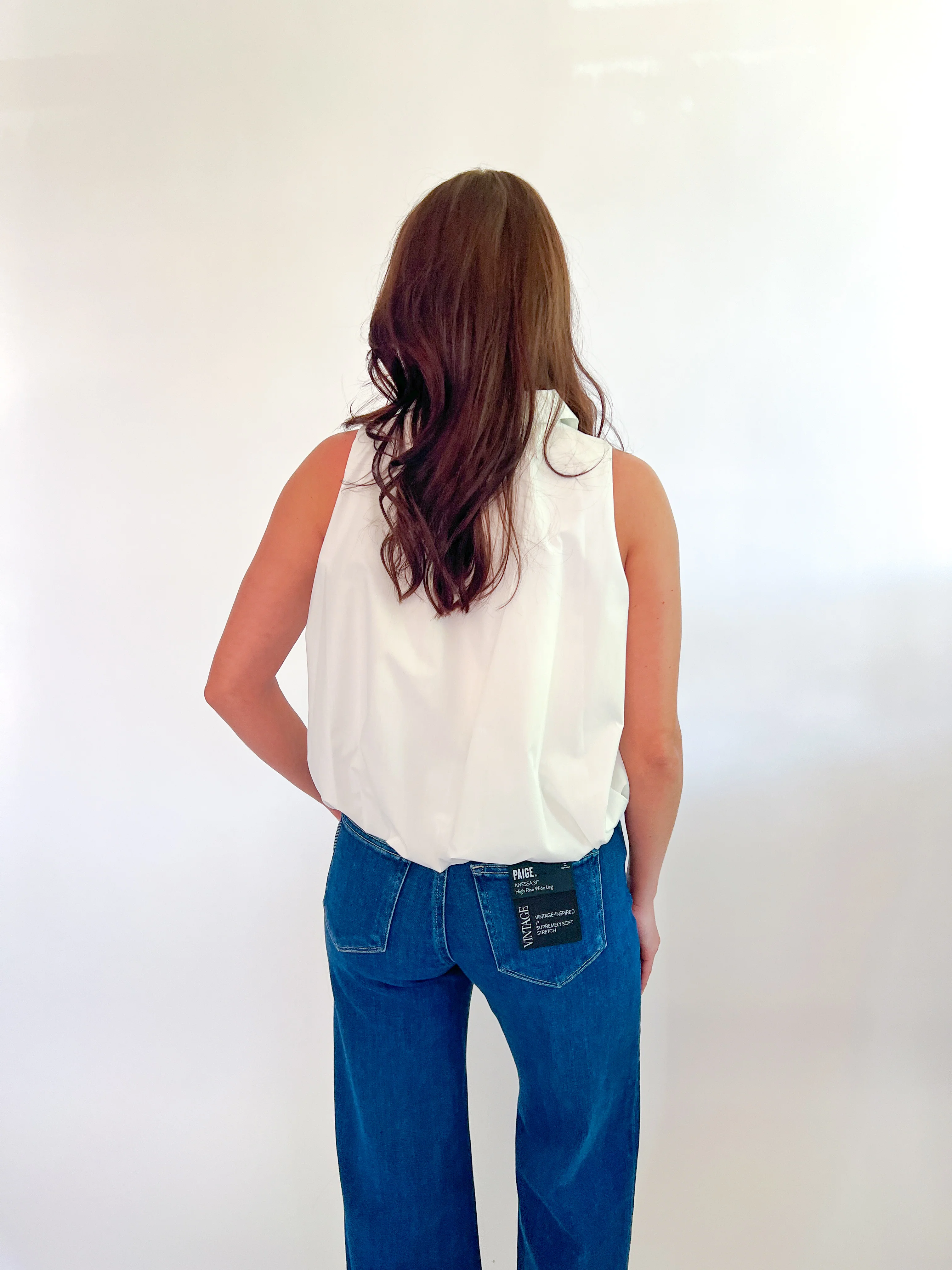 Bubble Hem Sleeveless Shirt Top - Image 3