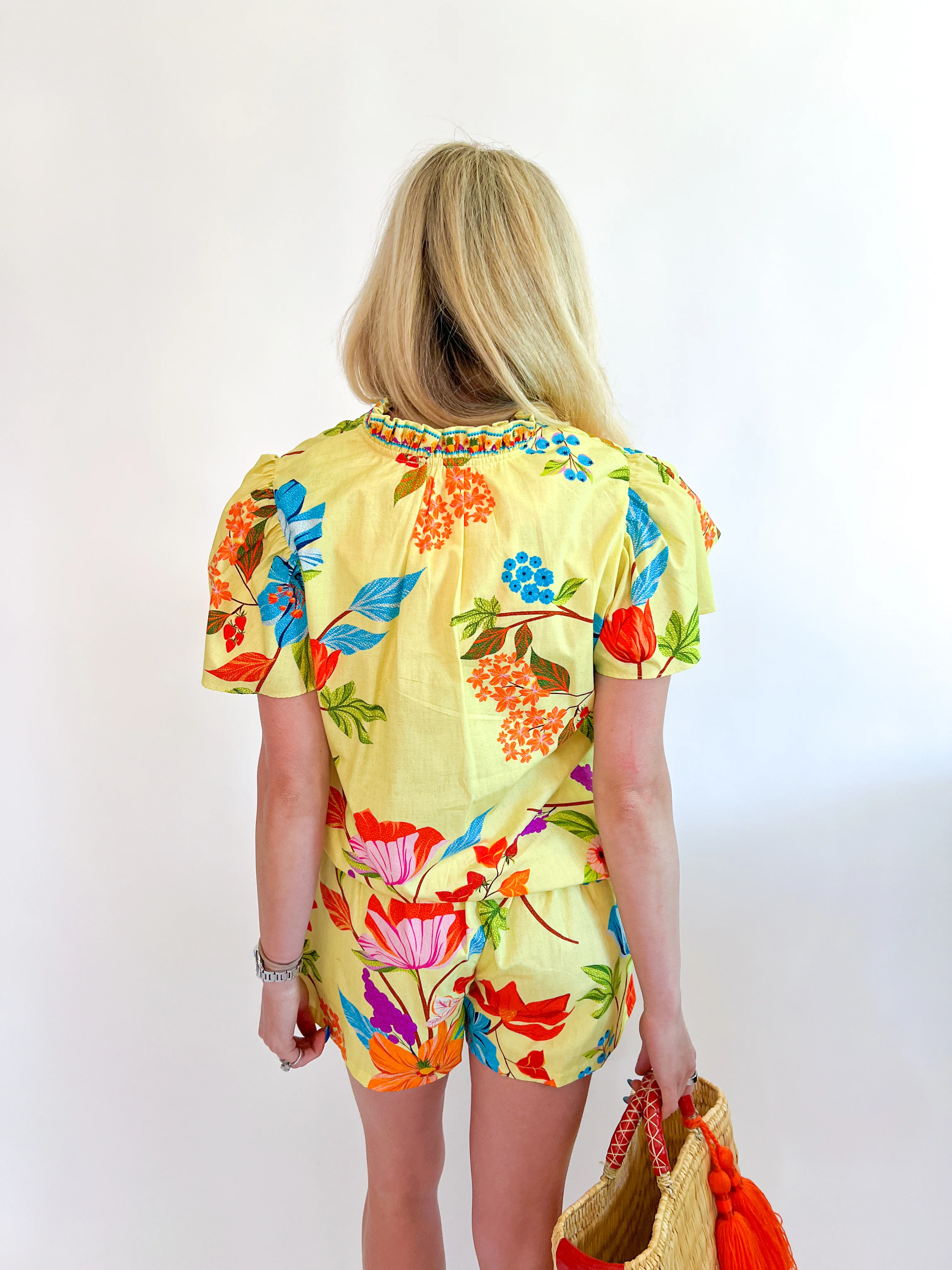 Citrus Garden Iris Shorts - Image 5