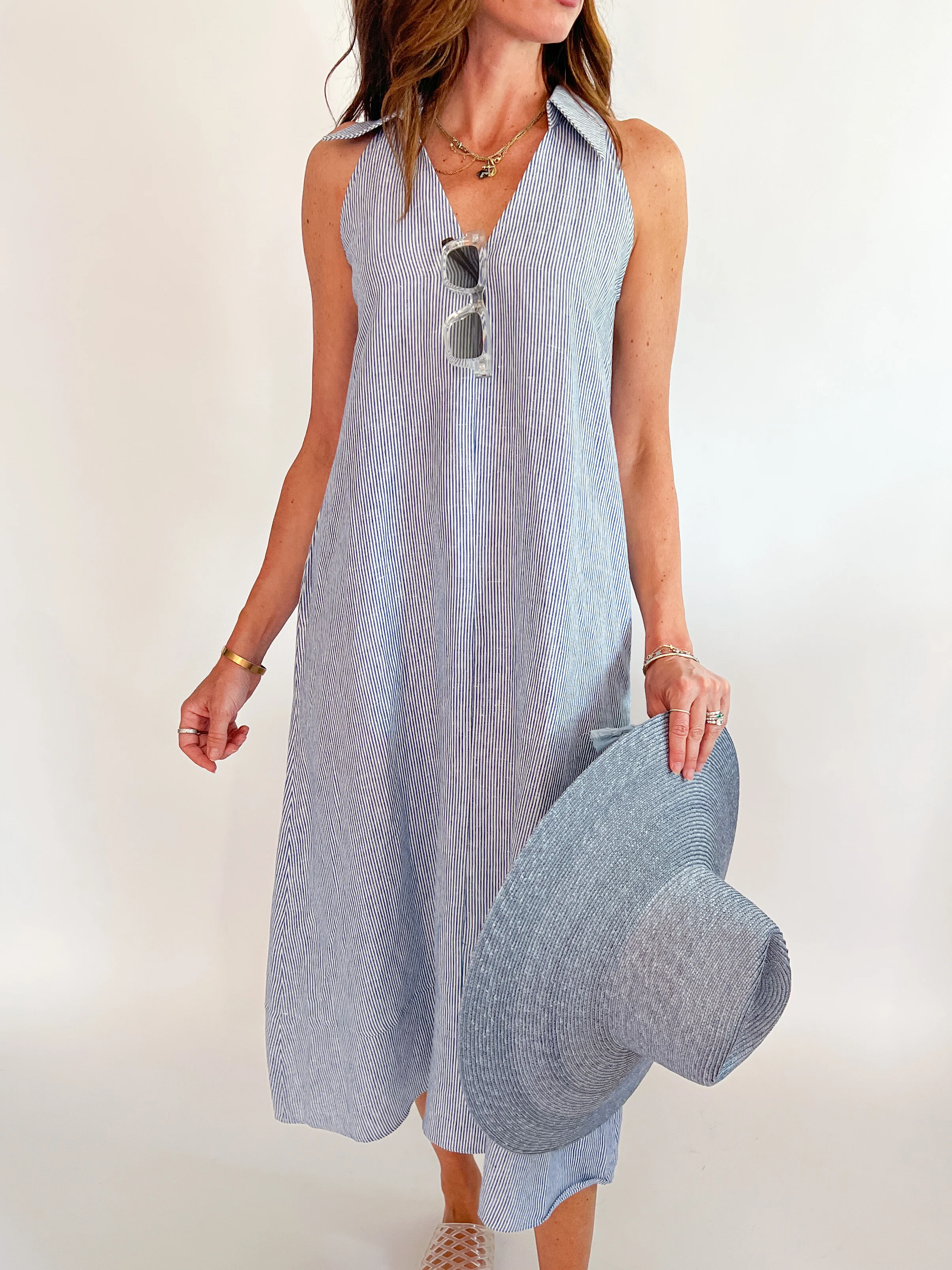 Clara Collared A-Line Maxi Dress - Image 2