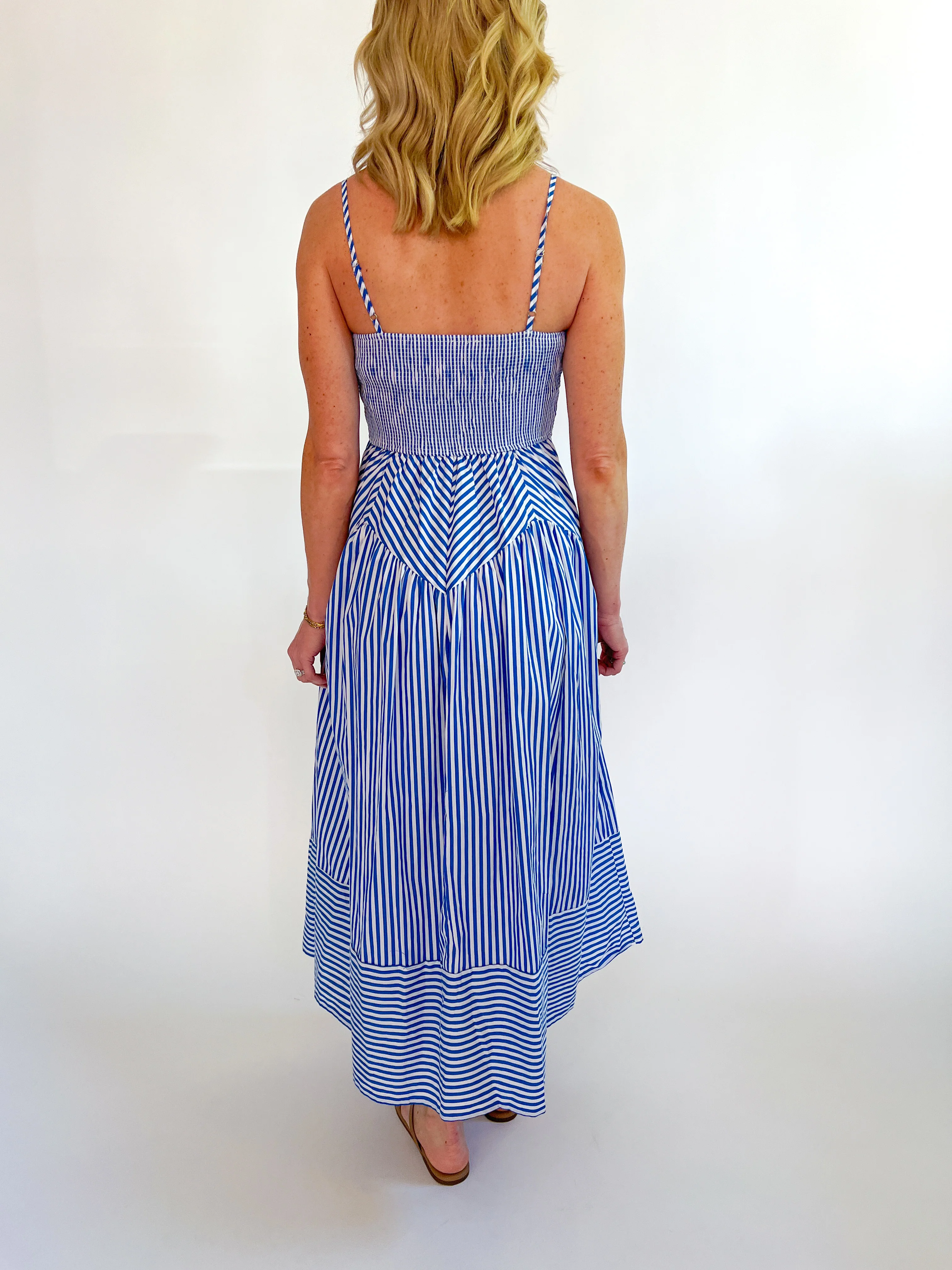 Contrast Striped Midi Dress - Image 3