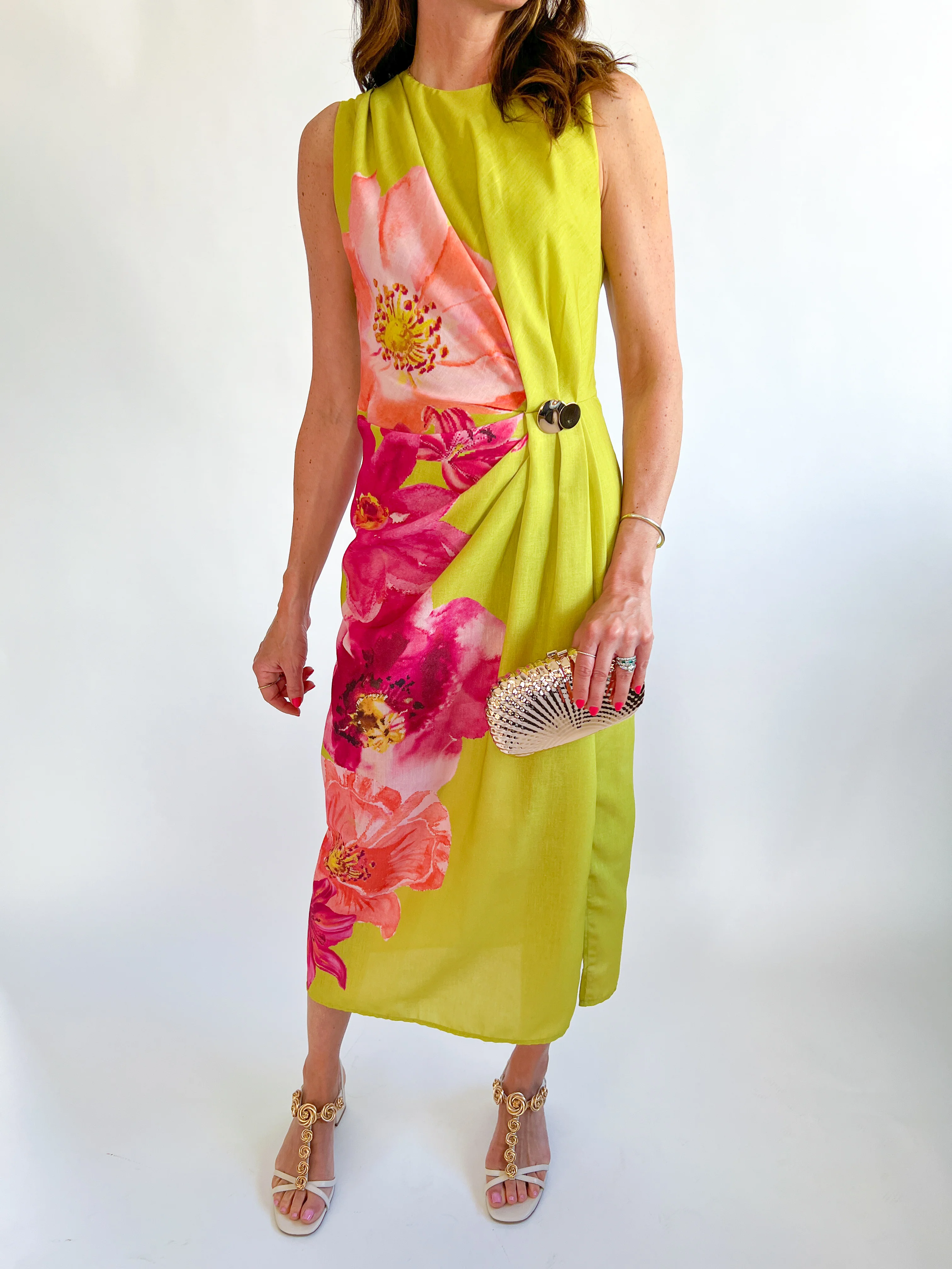 Floral Detailed Midi Dress