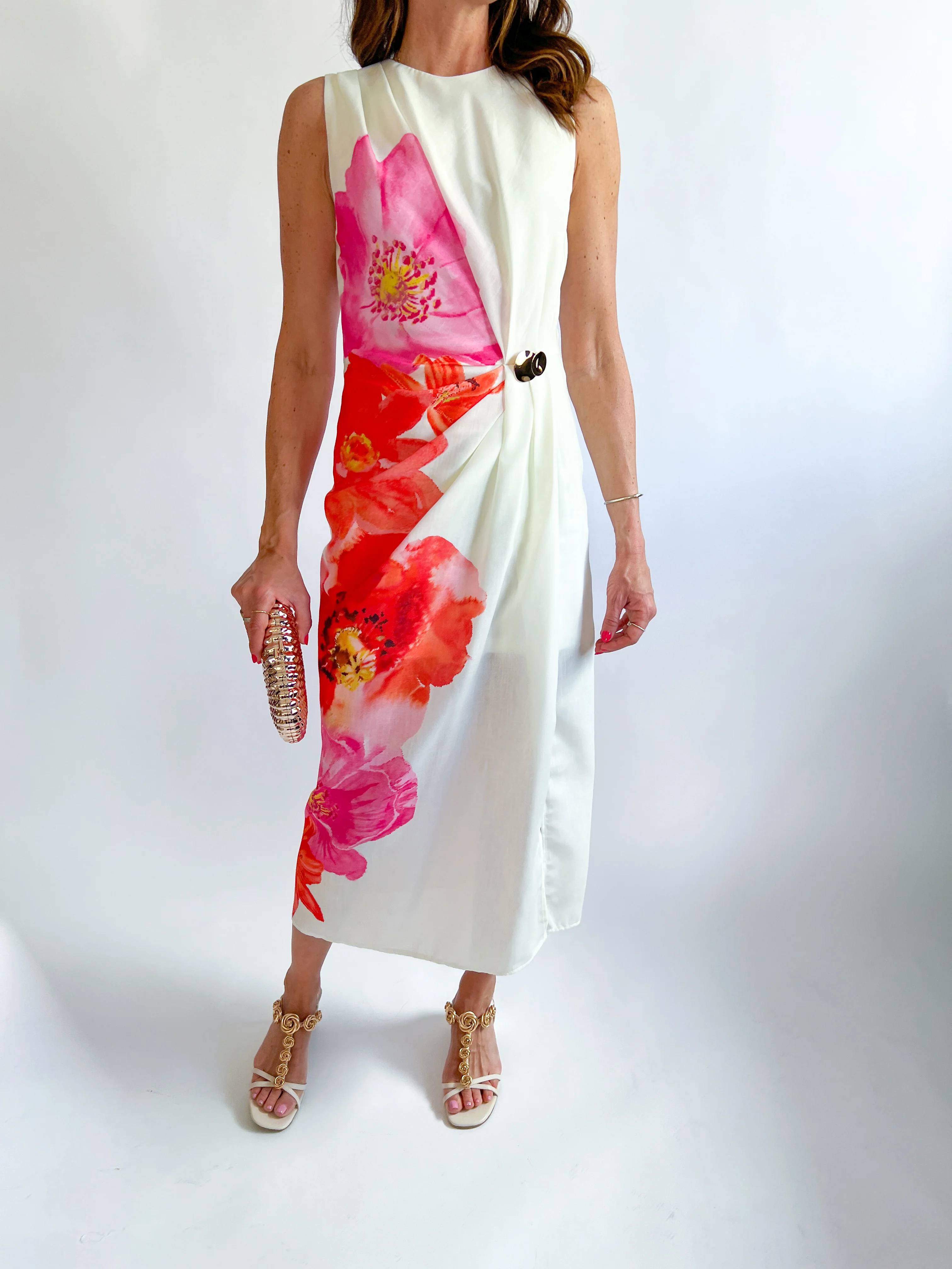 Floral Detailed Midi Dress - Image 8
