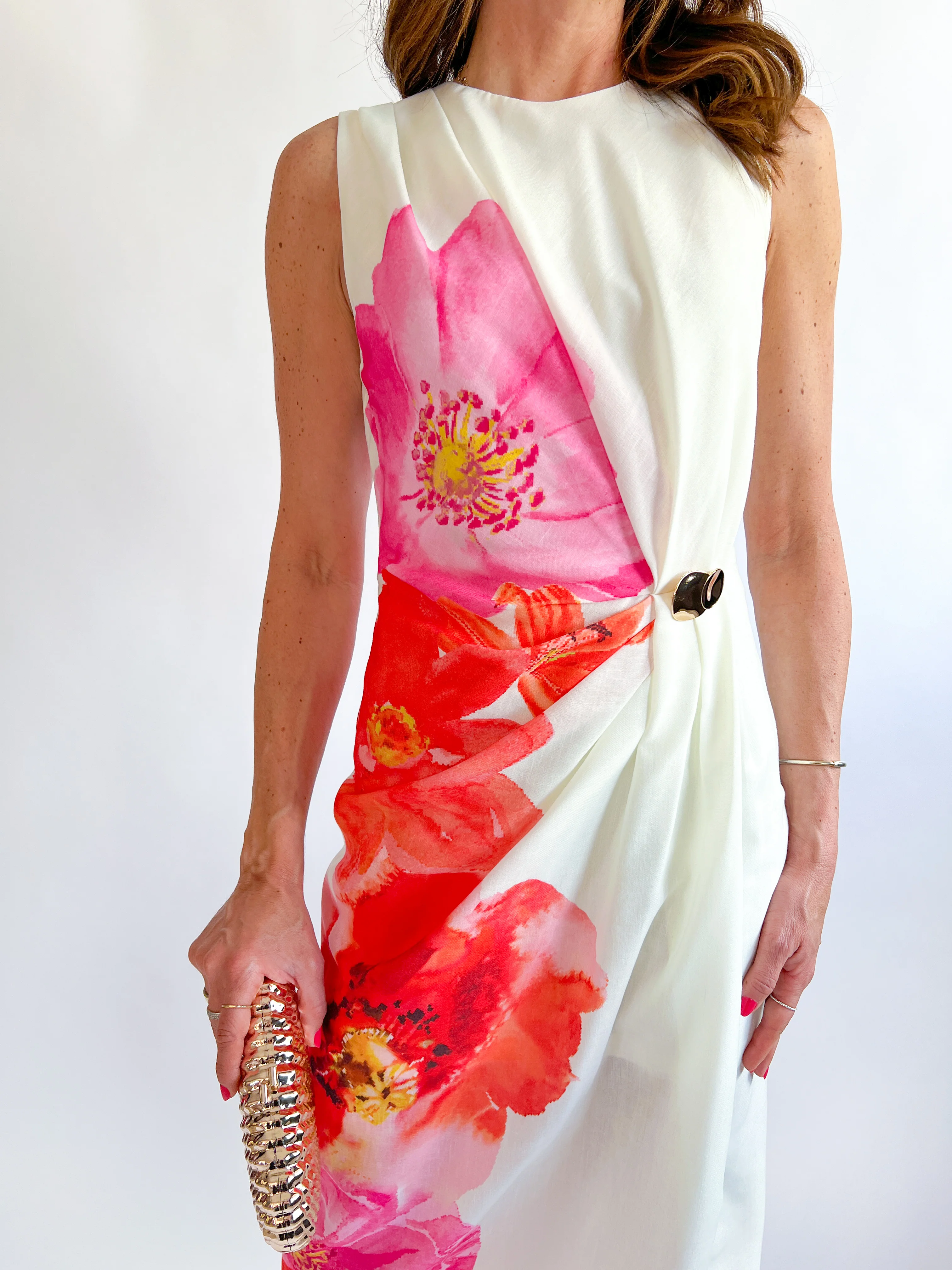 Floral Detailed Midi Dress - Image 9