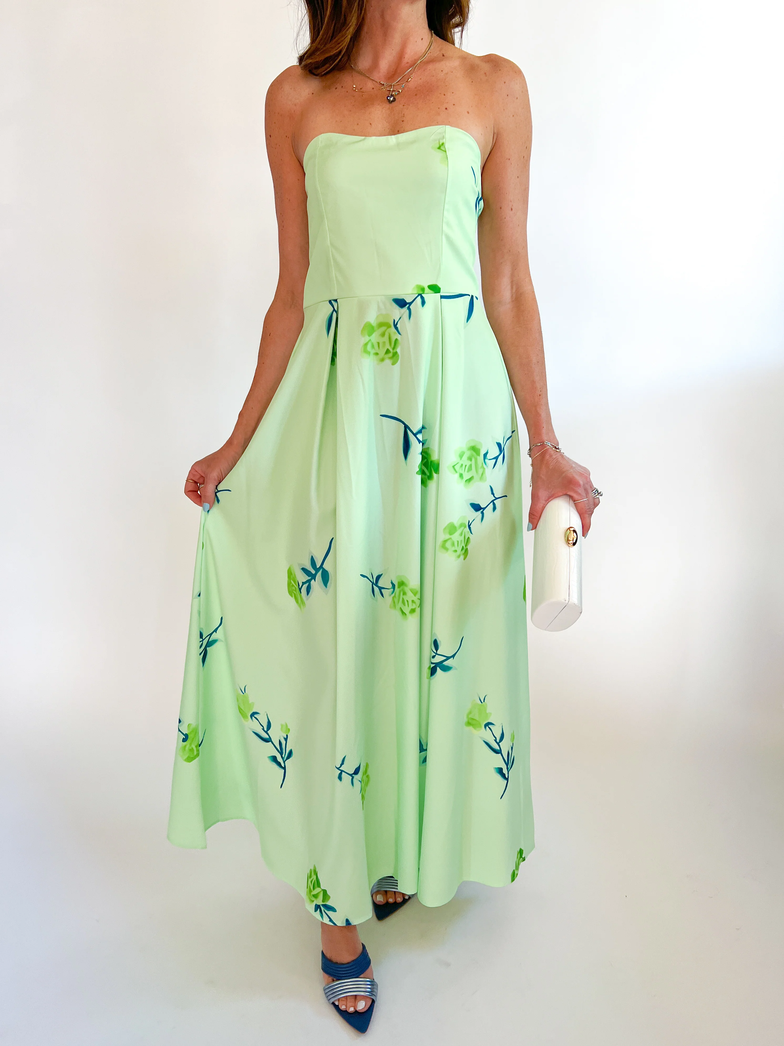 Floral Print High-Waist Maxi Dress