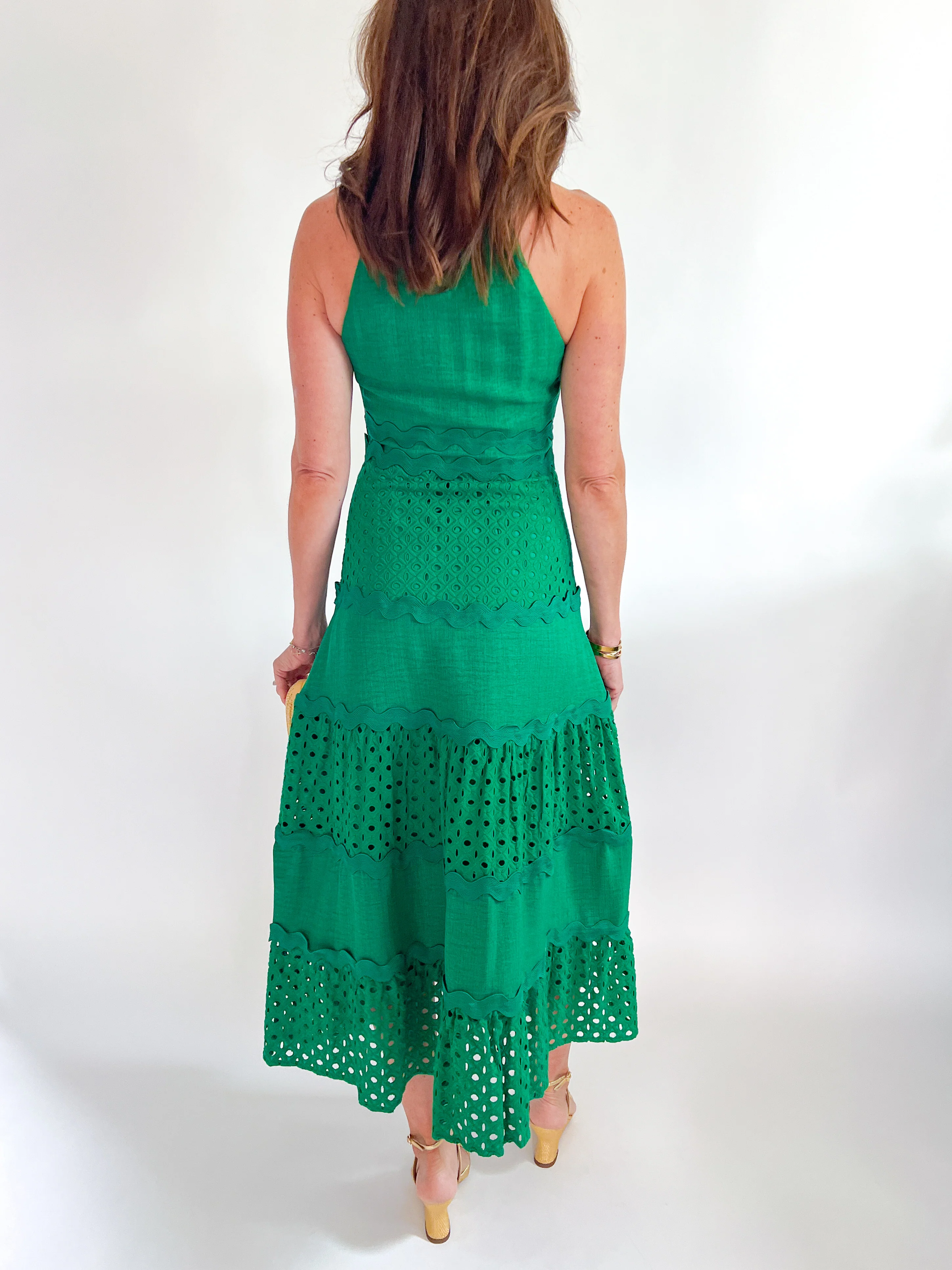 Emma Mixed Media Maxi Dress - Image 3