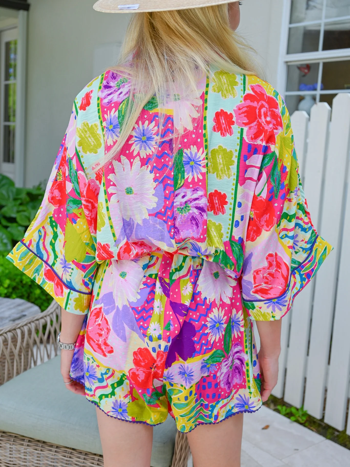 Floral Summer Set with Pom-Pom Trim - Image 3