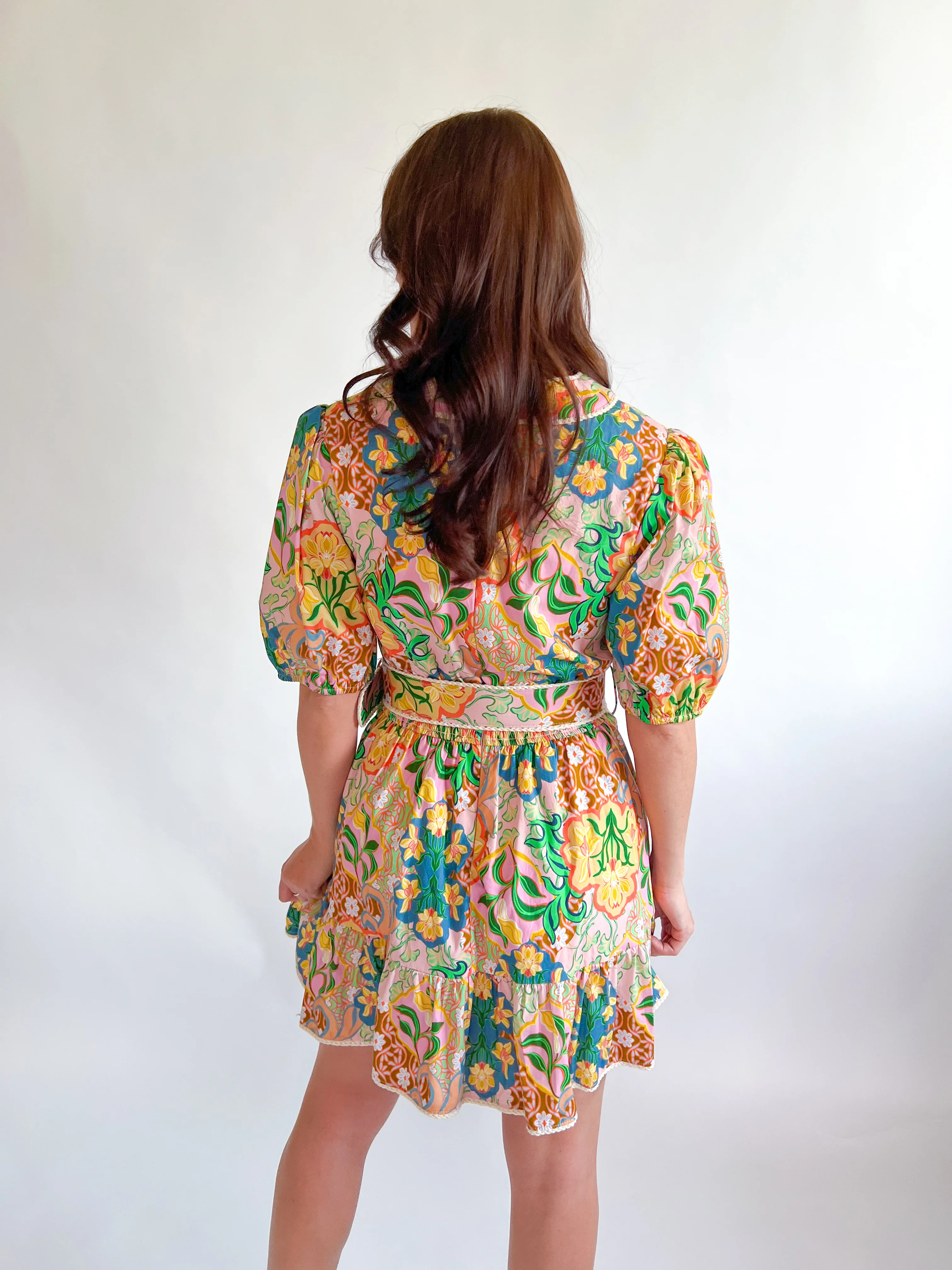 Garden Party Belted Mini Dress - Image 2
