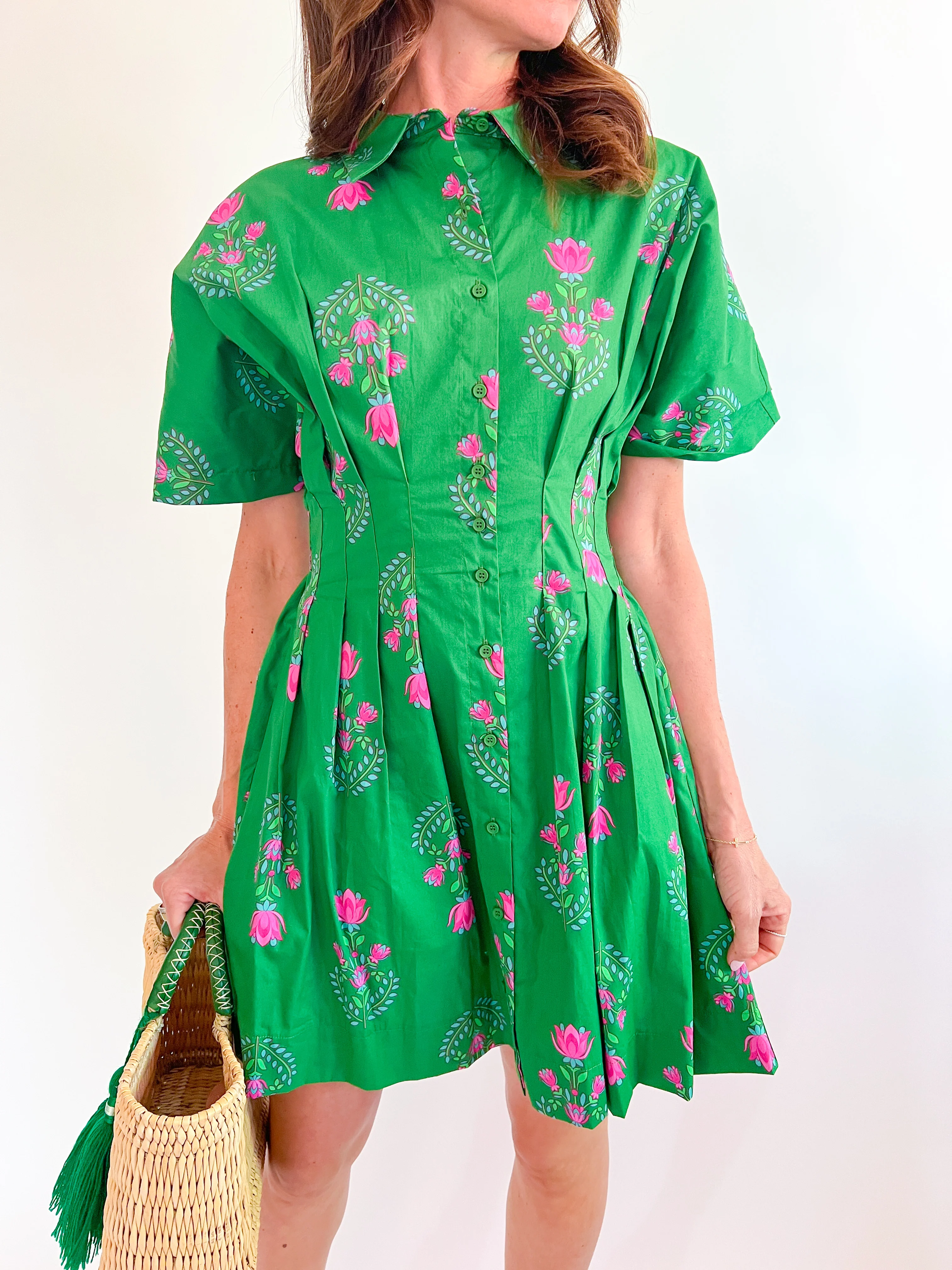 Garden Pink Mini Dress
