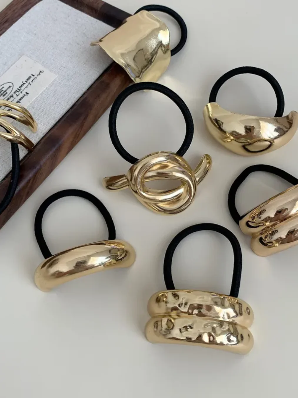 Gold Metal Hair Tie Hair Accessory Hair Band - Image 8