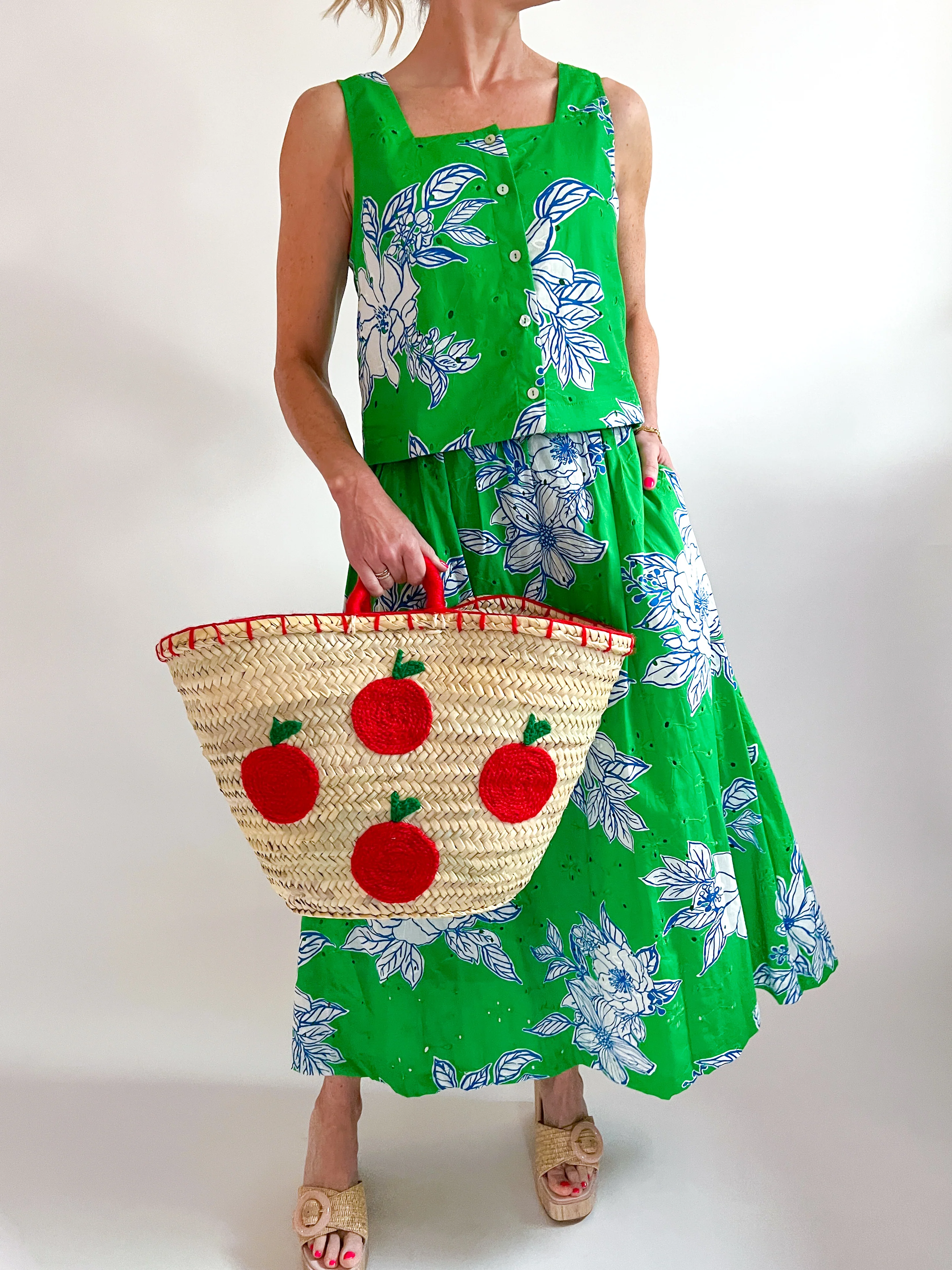 Eyelet Floral Skirt Set - Image 2