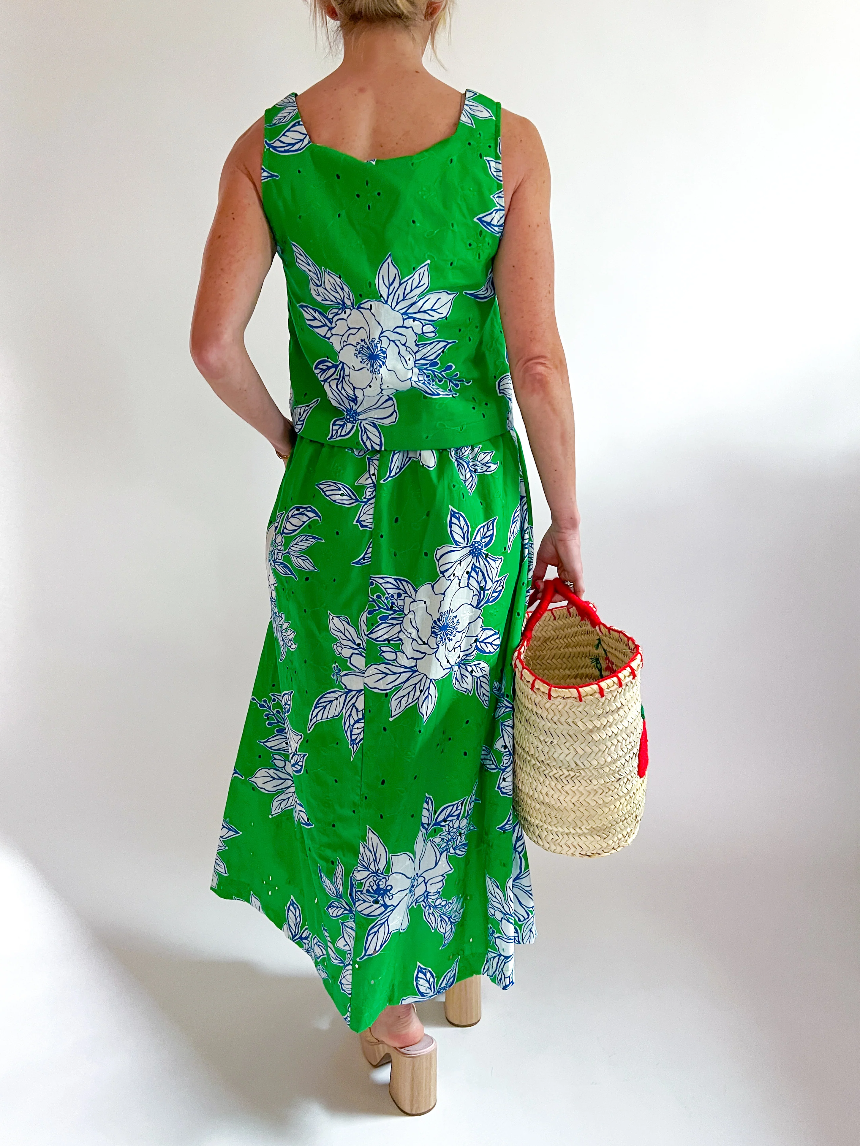 Eyelet Floral Skirt Set - Image 4