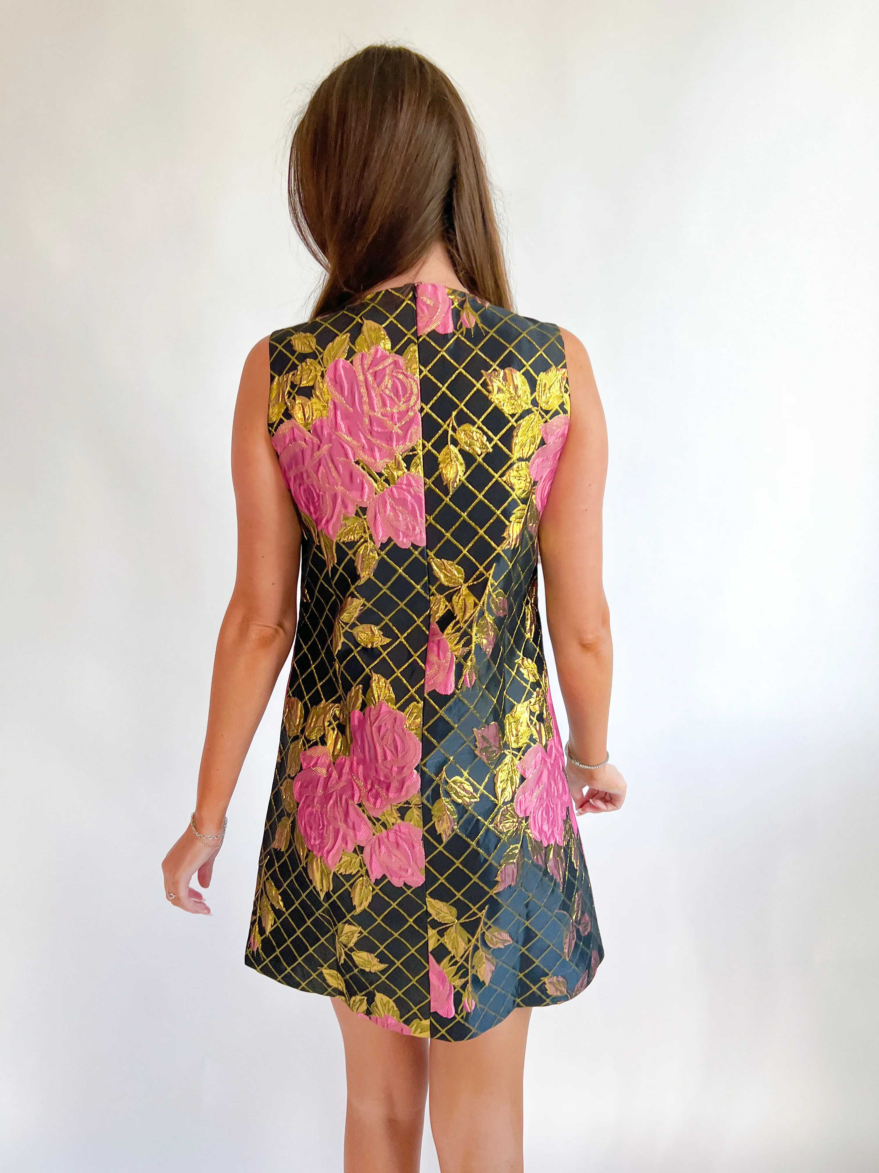 Handmade Beaded Embossed Sleeveless Dress - Image 3