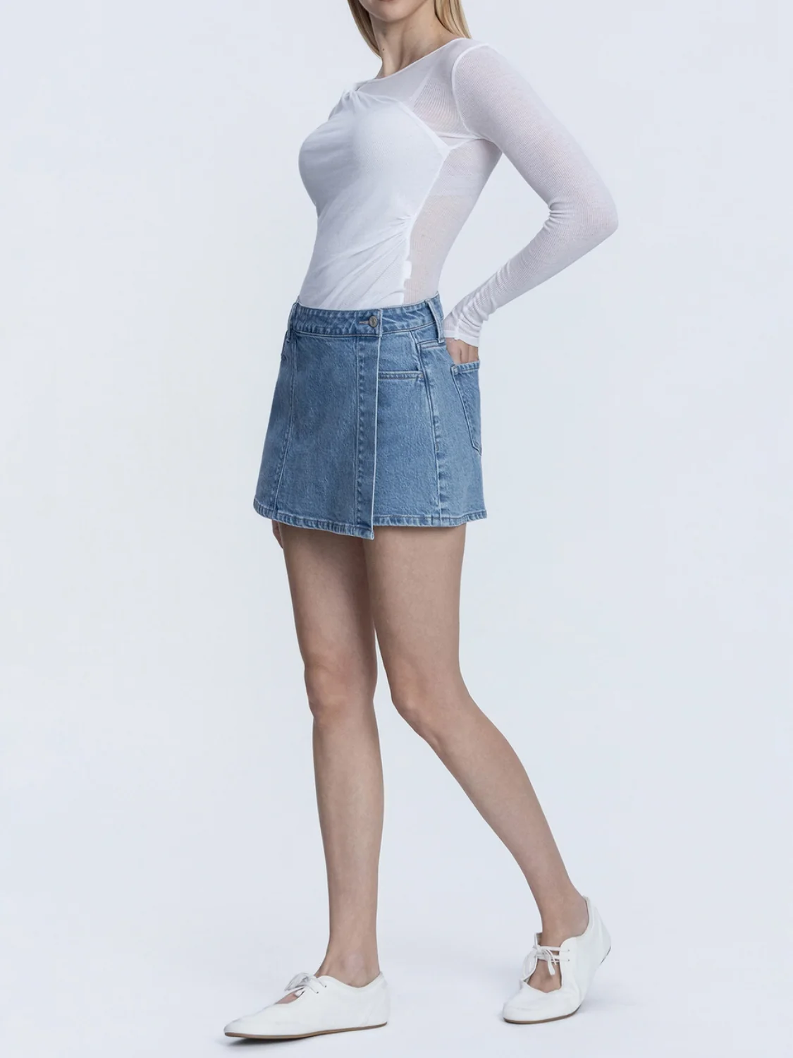 High Rise Wrap Skort - Image 3