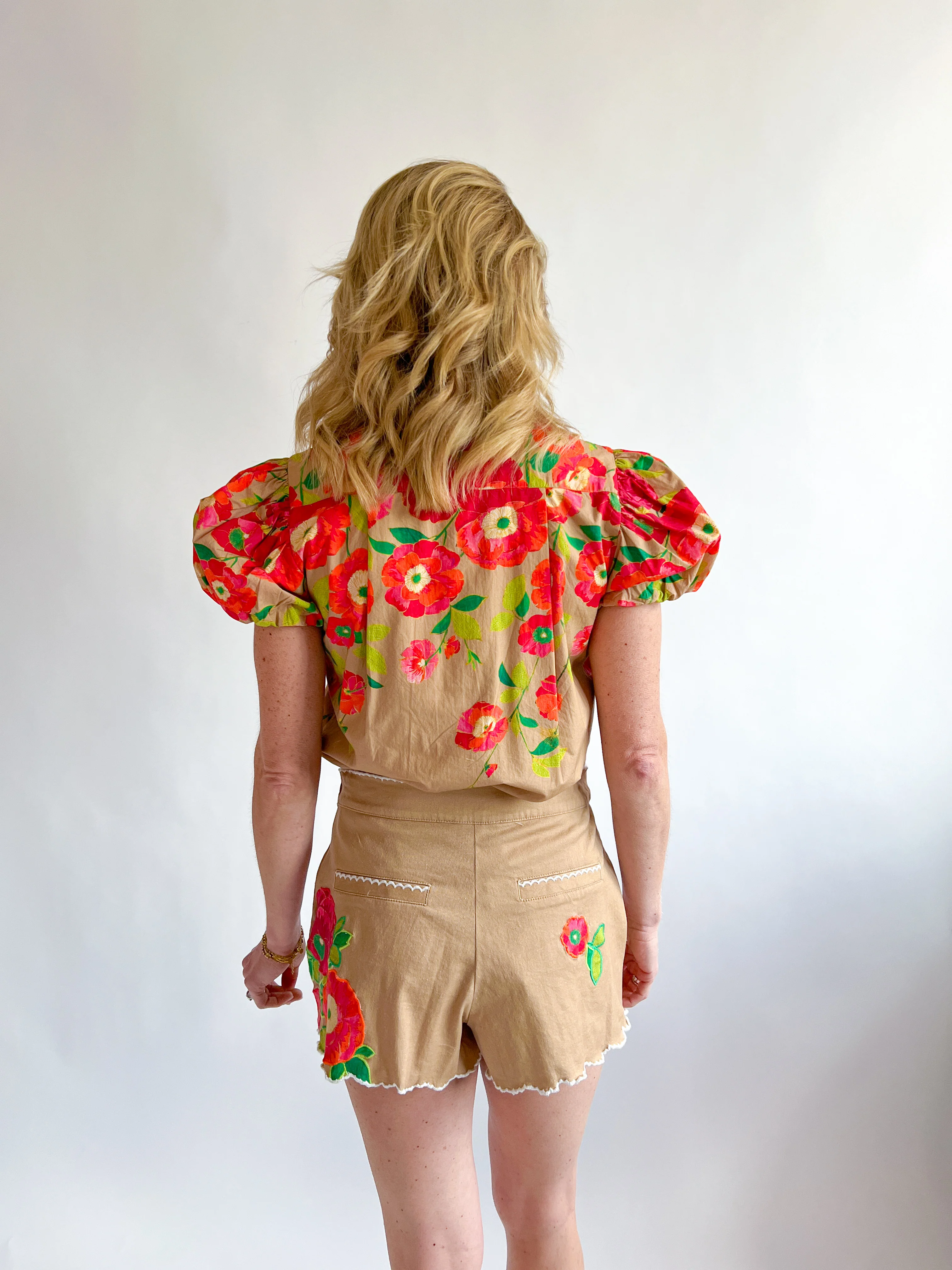 Jojo Poppy Patch Shorts - Image 2