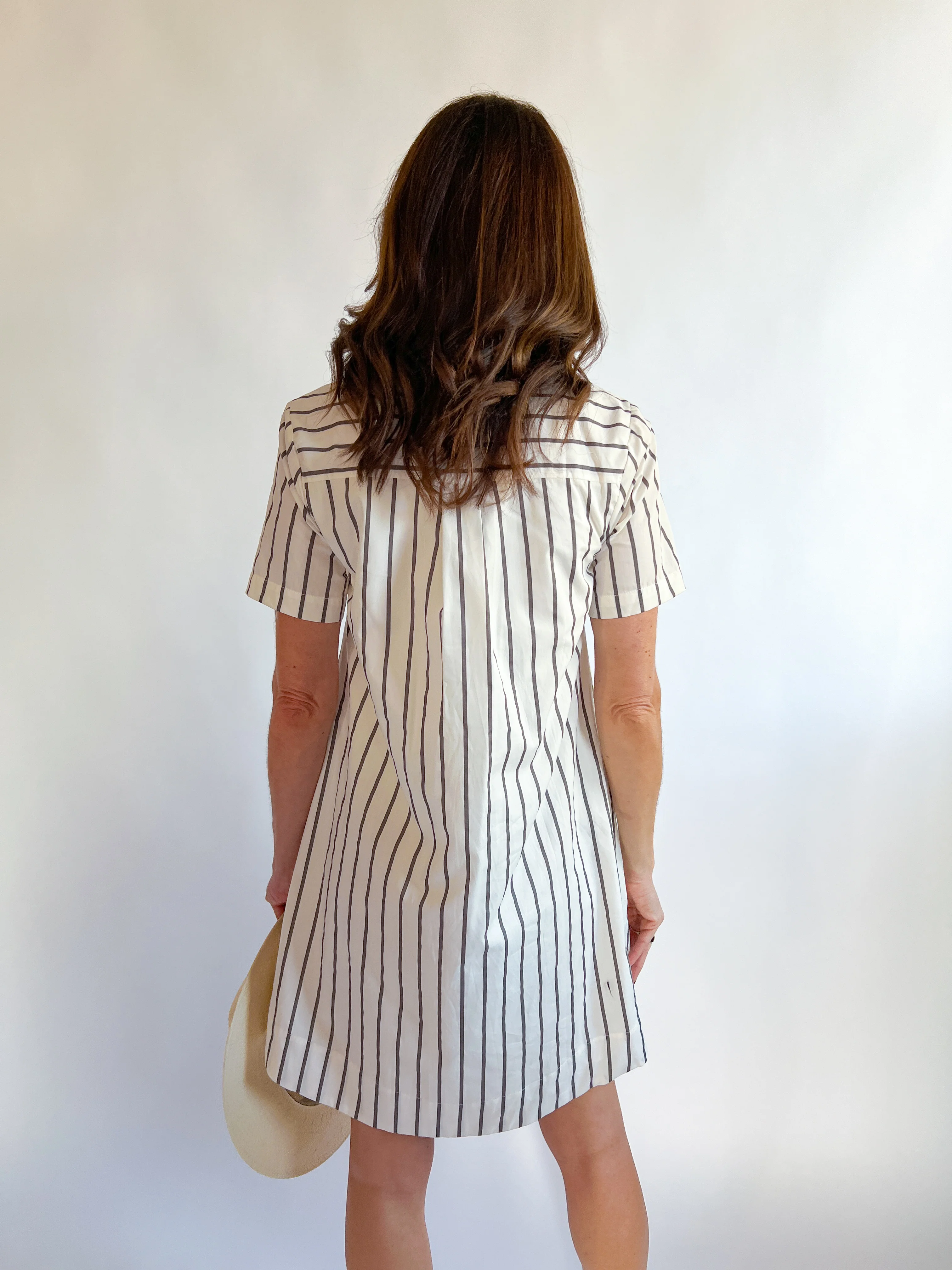 Kamara Striped Ivina Collared Mini Dress - Image 3
