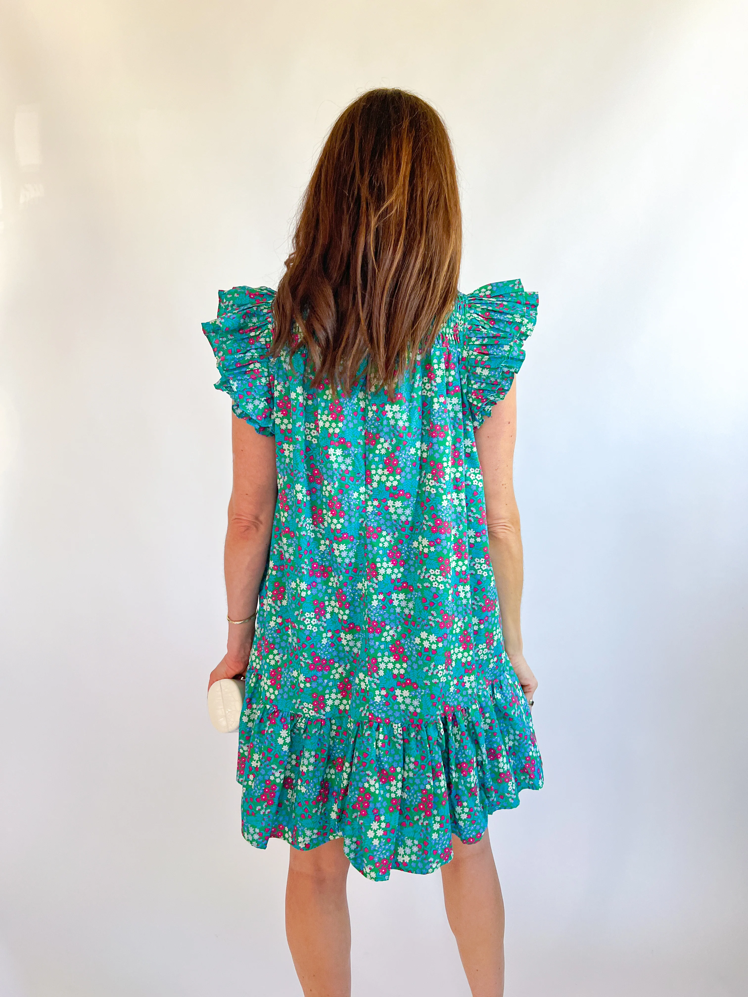 Karela Blossom Smocked Mini Dress - Image 2