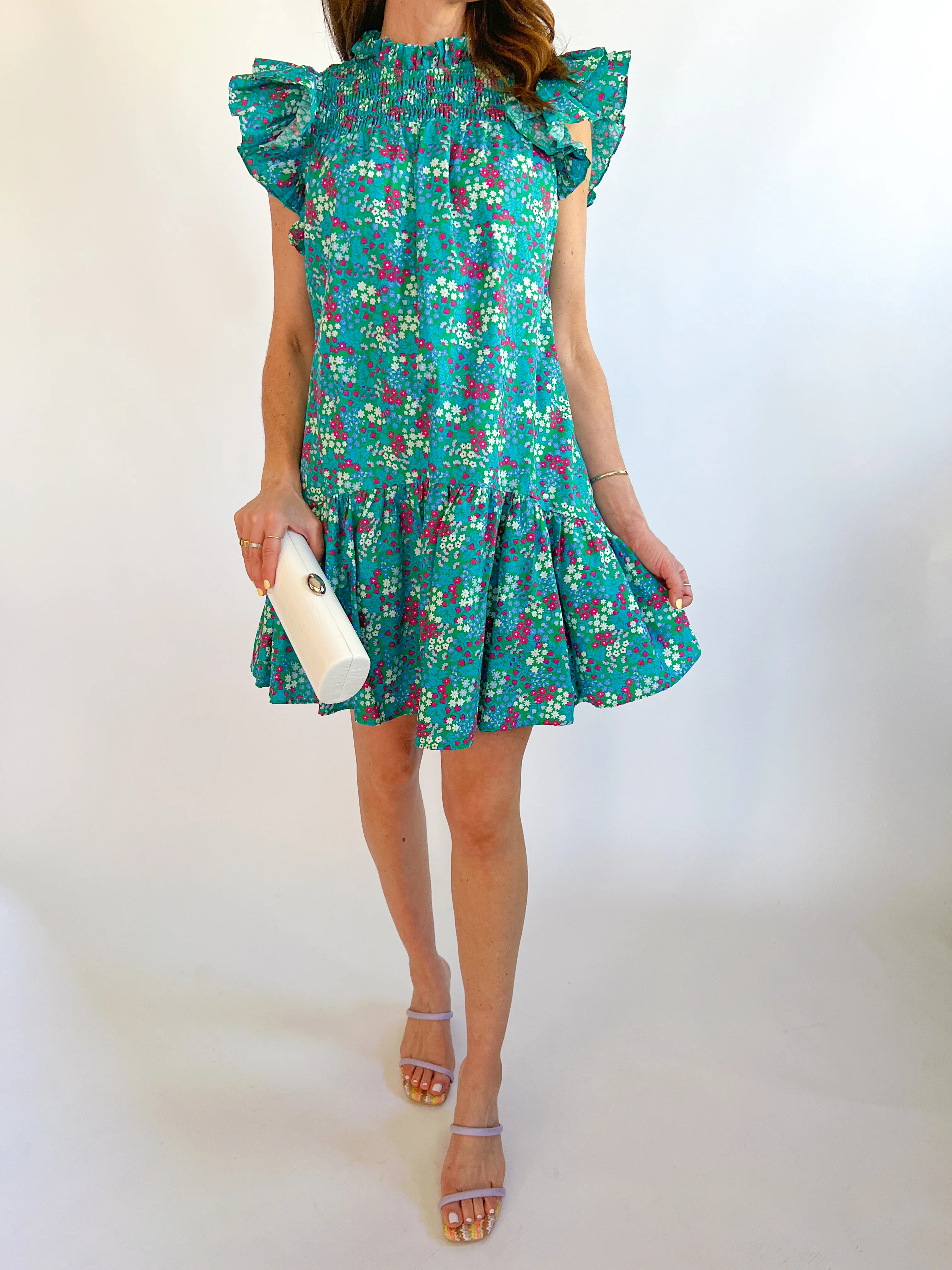 Karela Blossom Smocked Mini Dress - Image 3