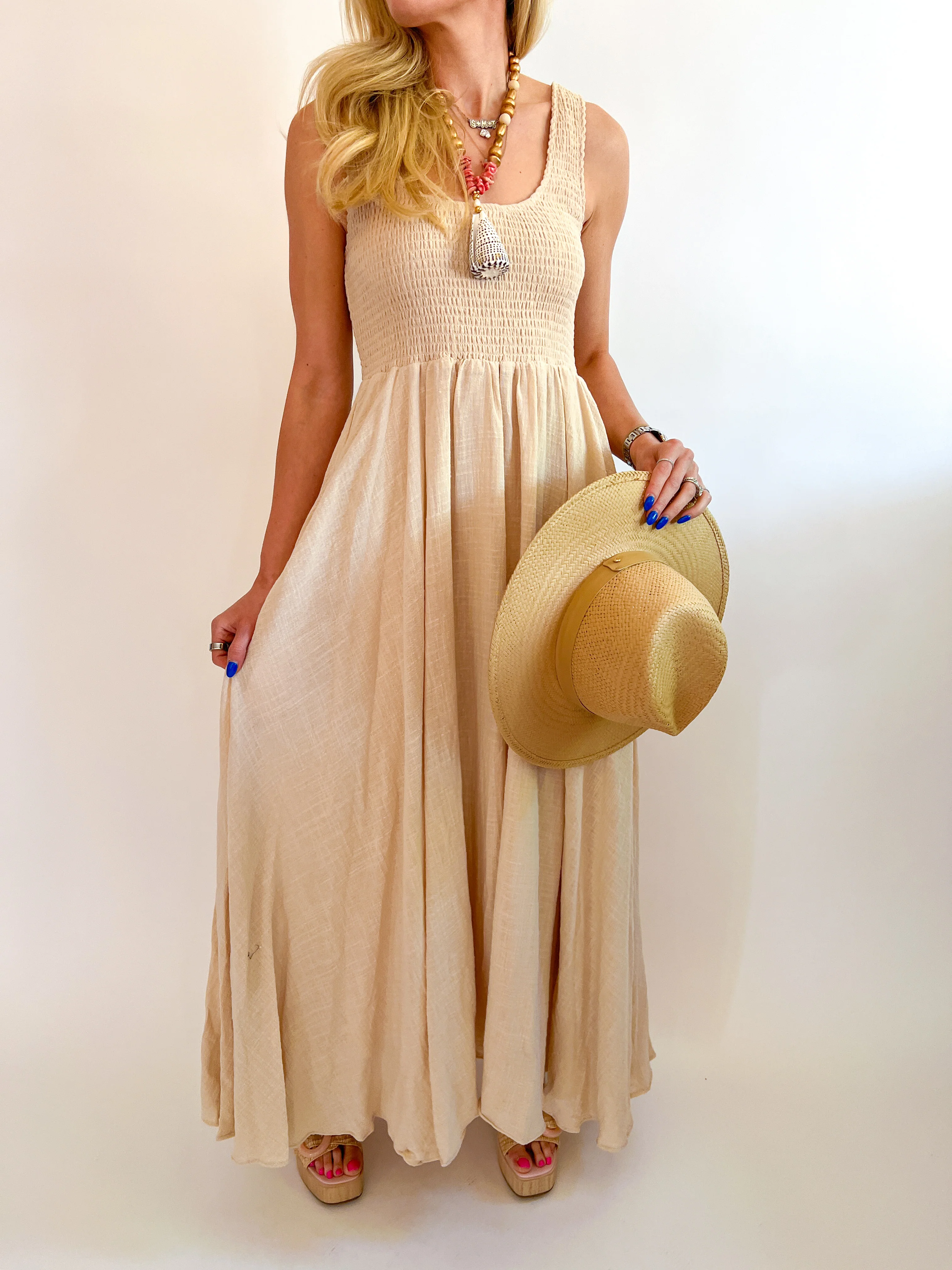 Kaylen Sleeveless Maxi Cotton Dress - Image 2
