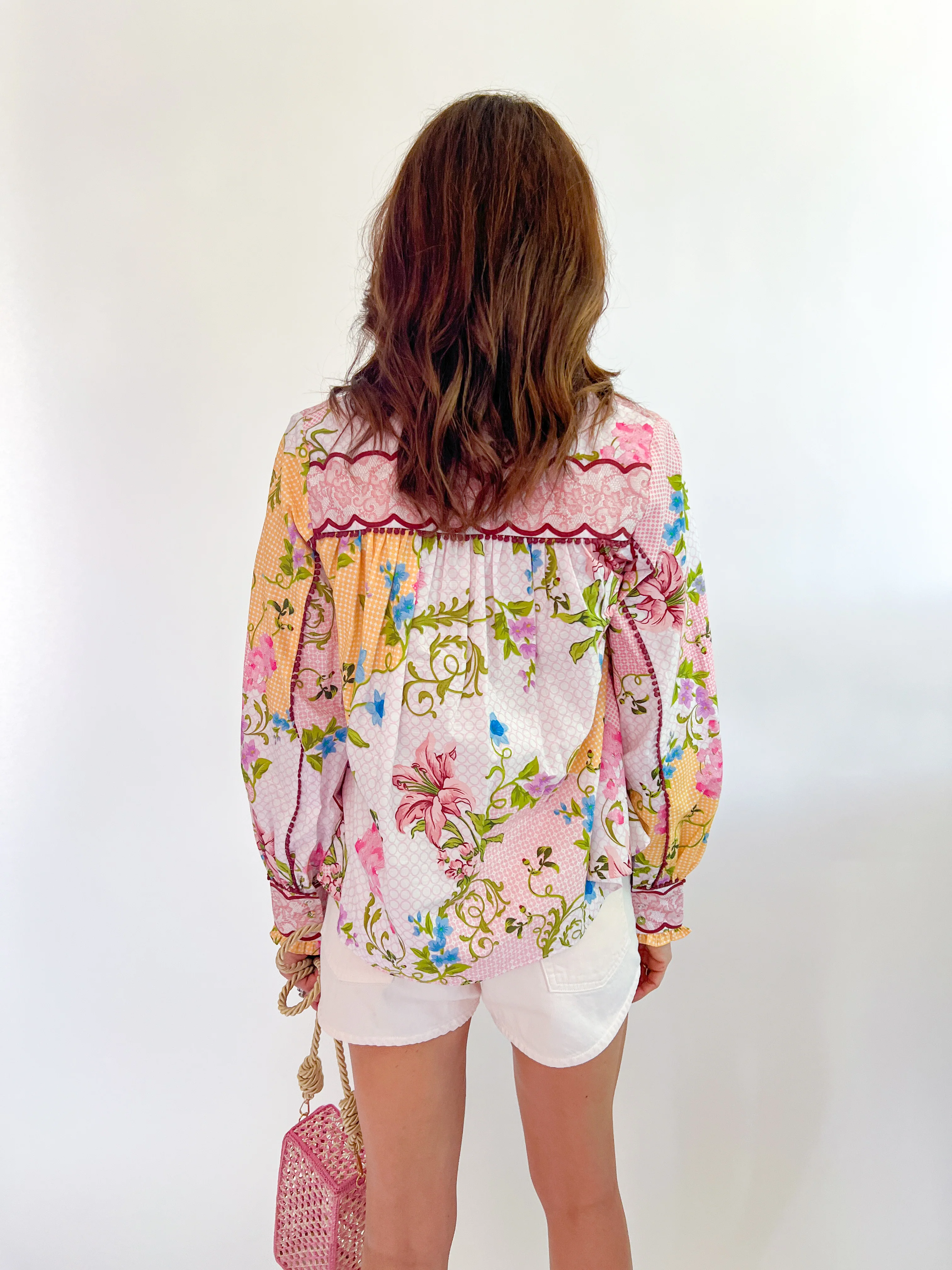 Mallory Floral Pintuck Top - Image 3