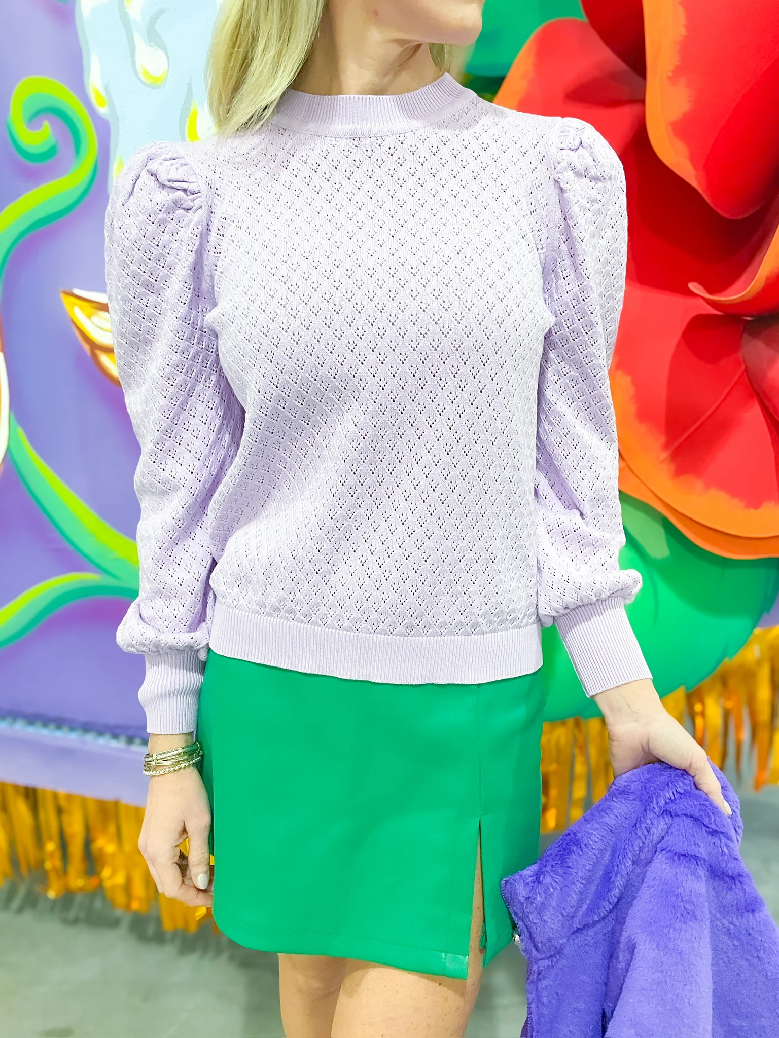 Mardi Gras Faux Leather Skort - Image 2