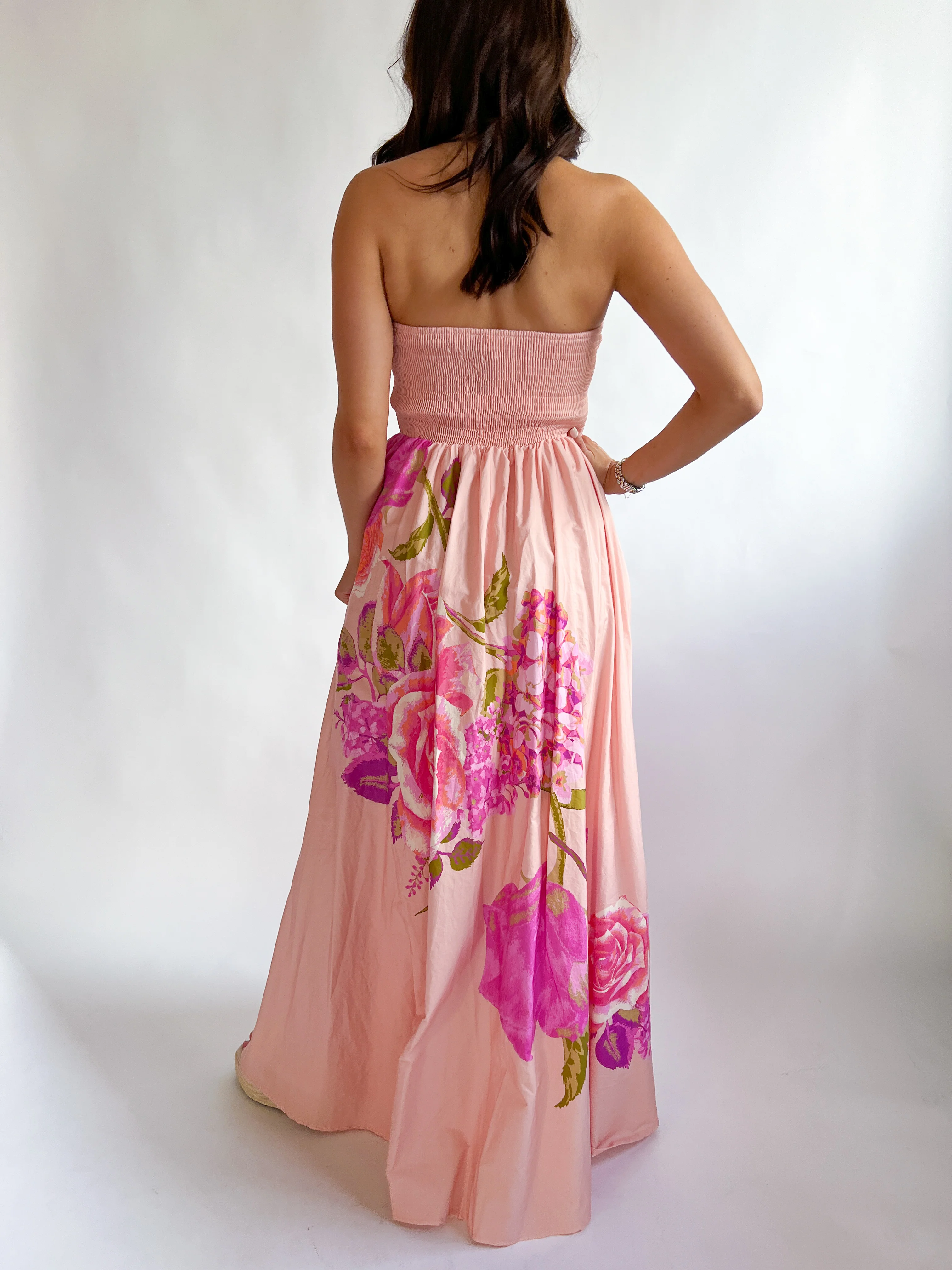 Strapless Maxi Floral Dress - Image 2