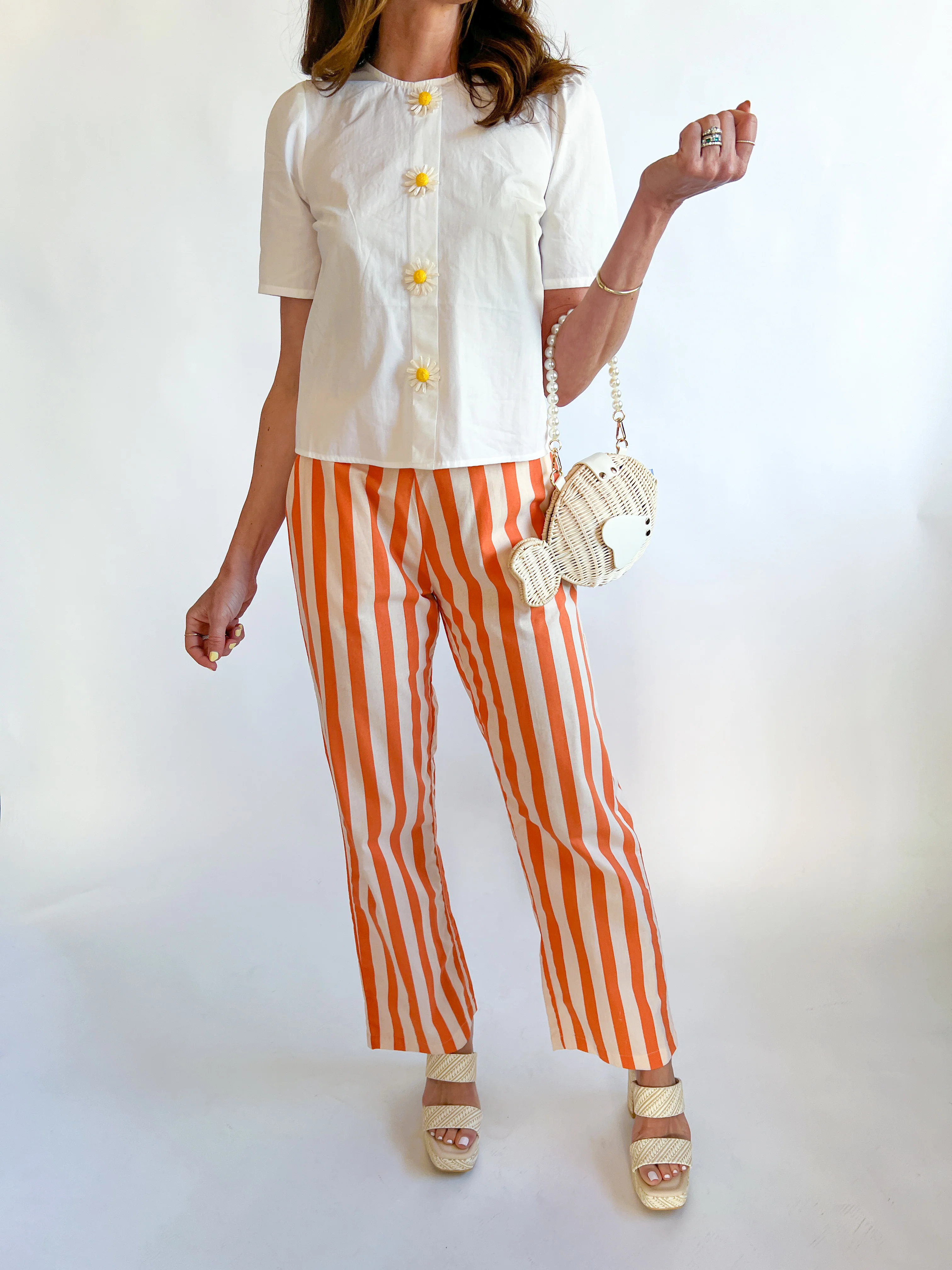 Orange Stripe Pant