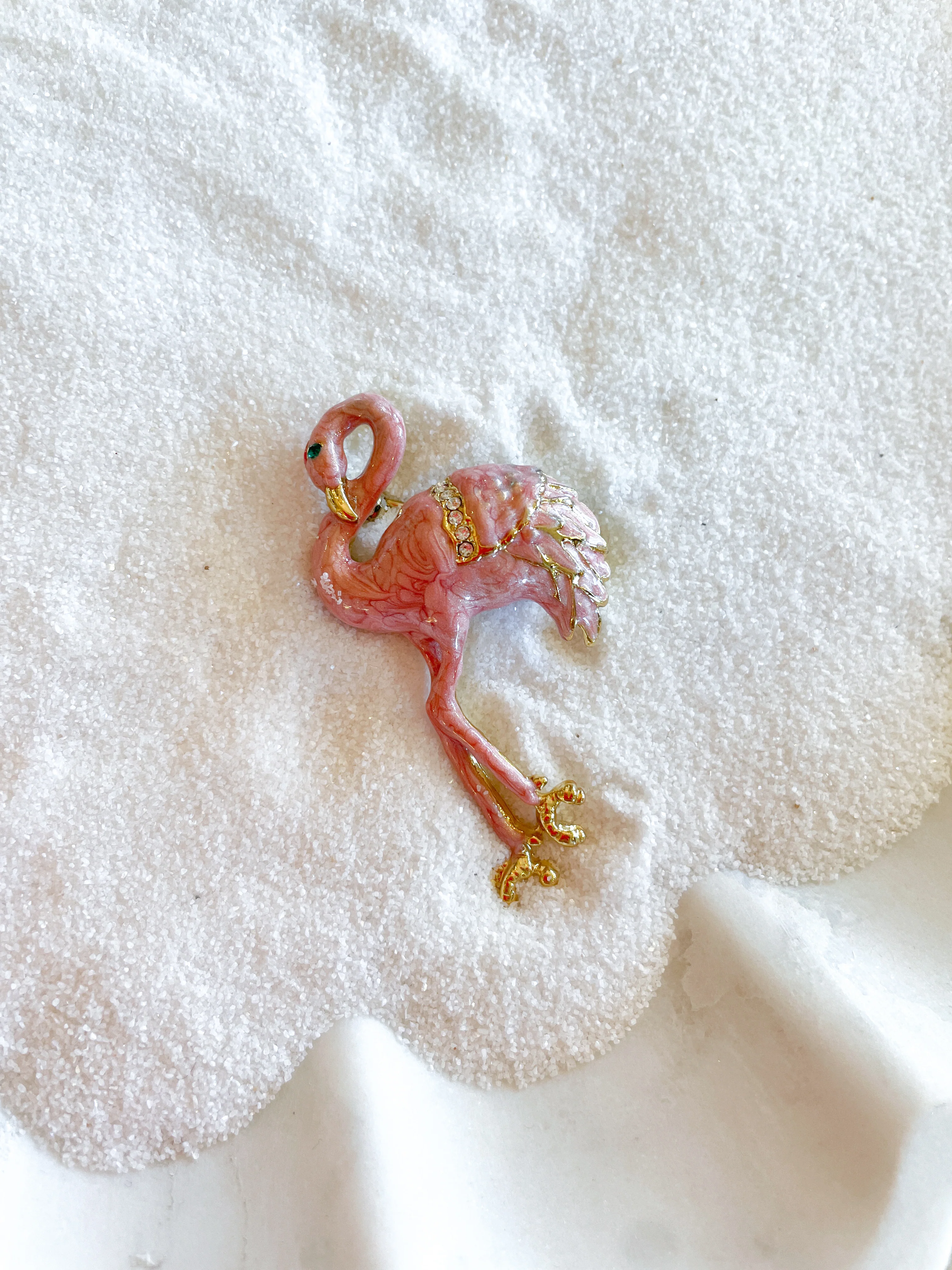 Pink Flamingo Brooch Pin