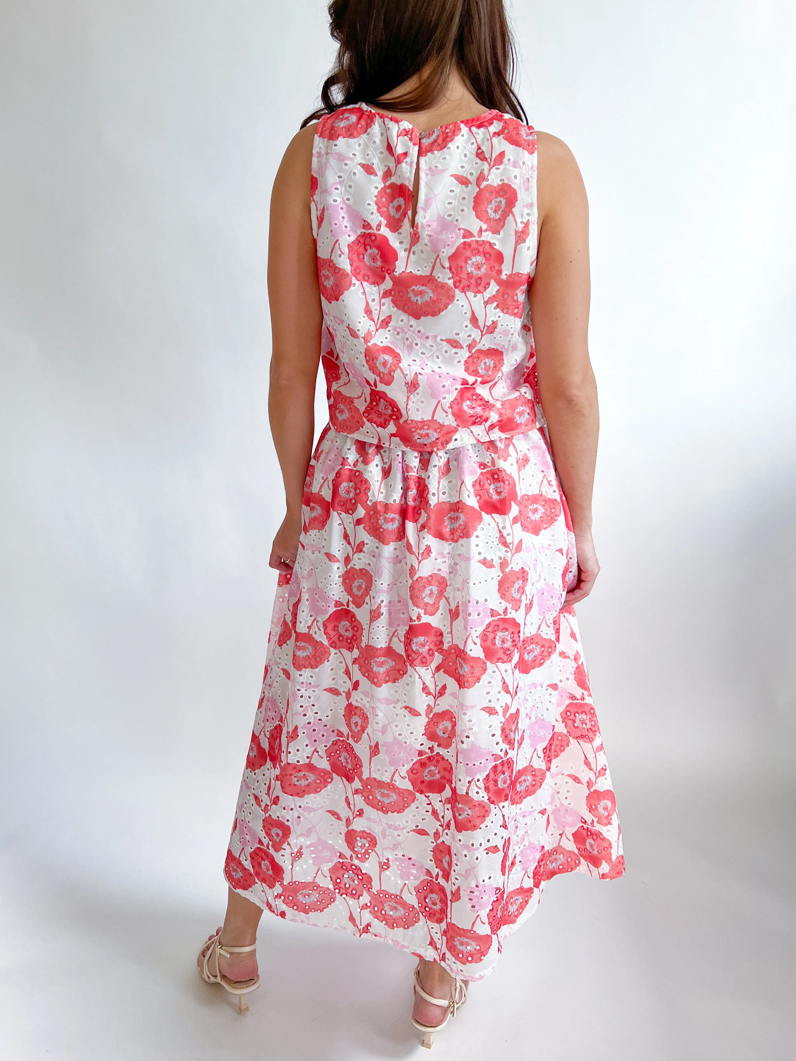 Poppy Eyelet Midi Skirt - Image 2
