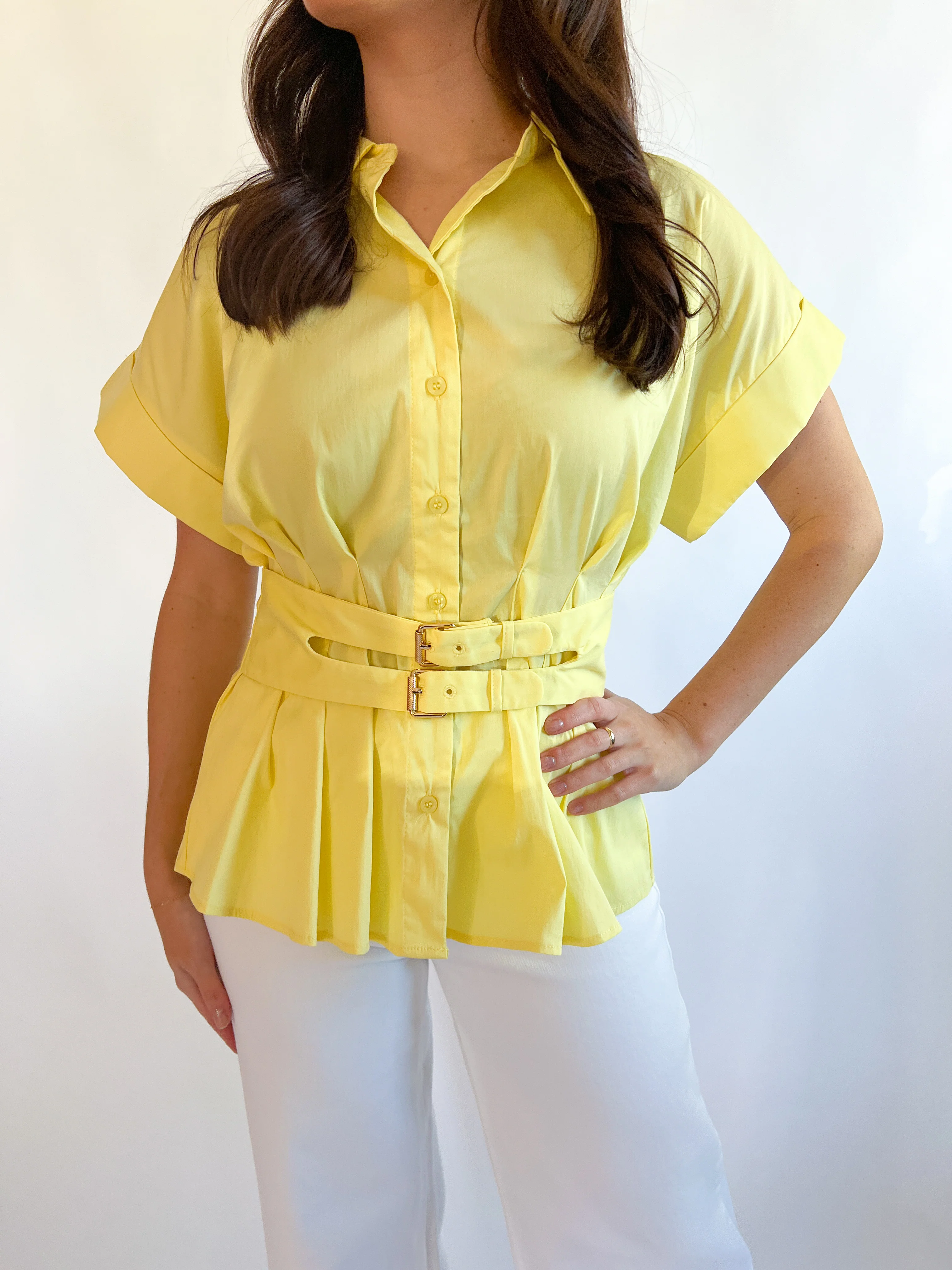 Peplum Short Sleeve Top