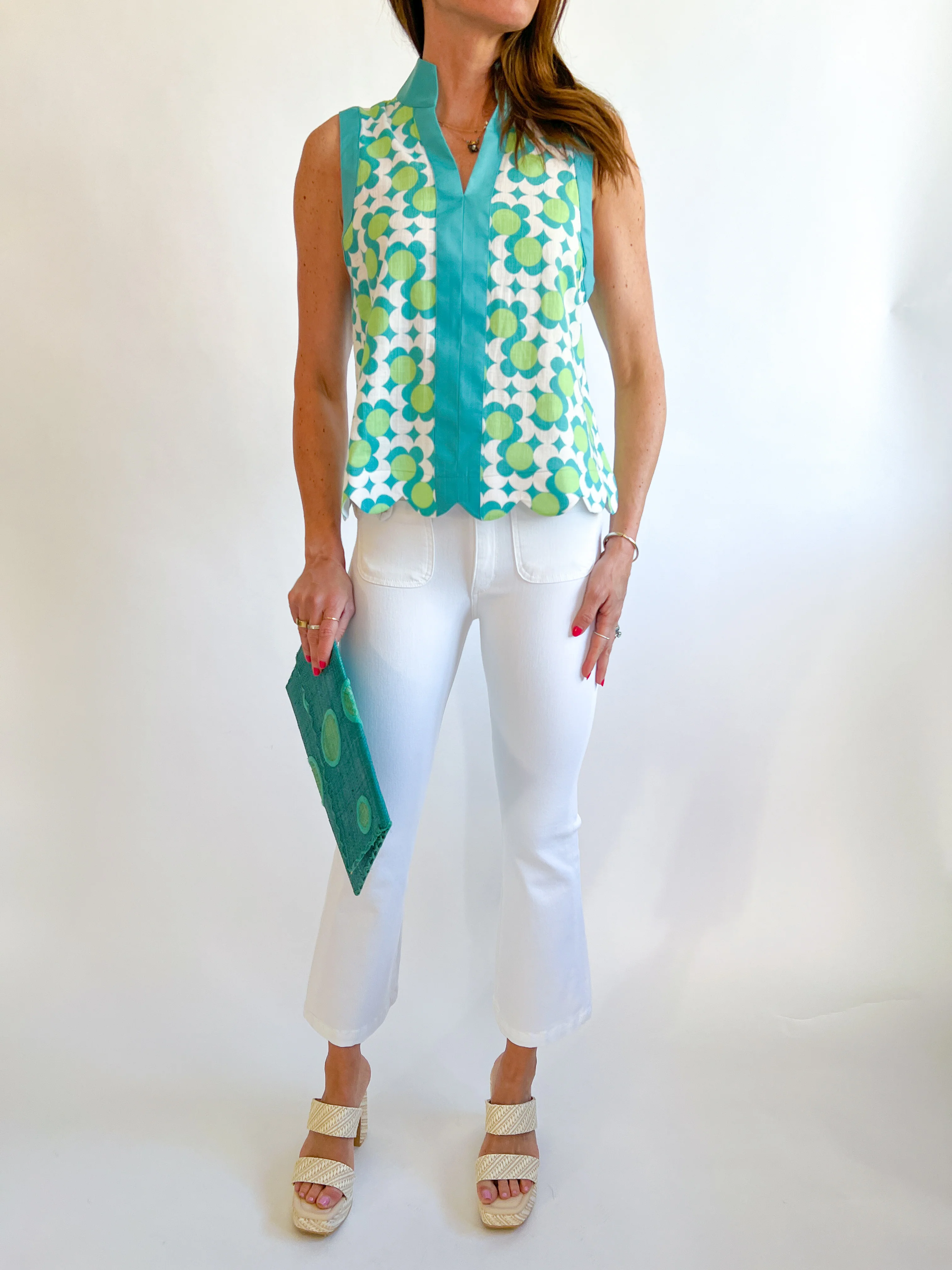 Shelby Sleeveless Scallop Top - Image 2