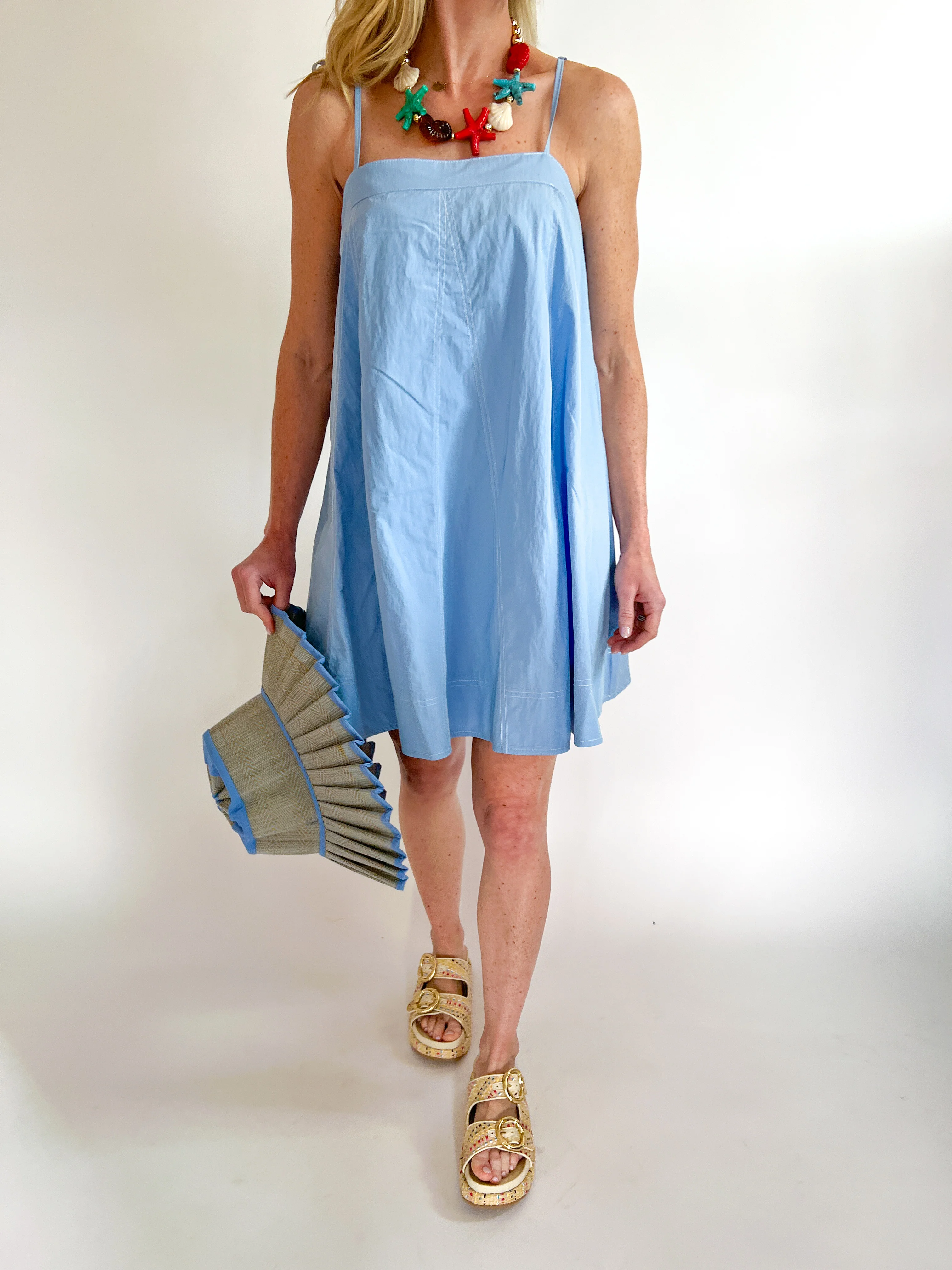 Contrast Top Stitch Mini Dress - Image 7
