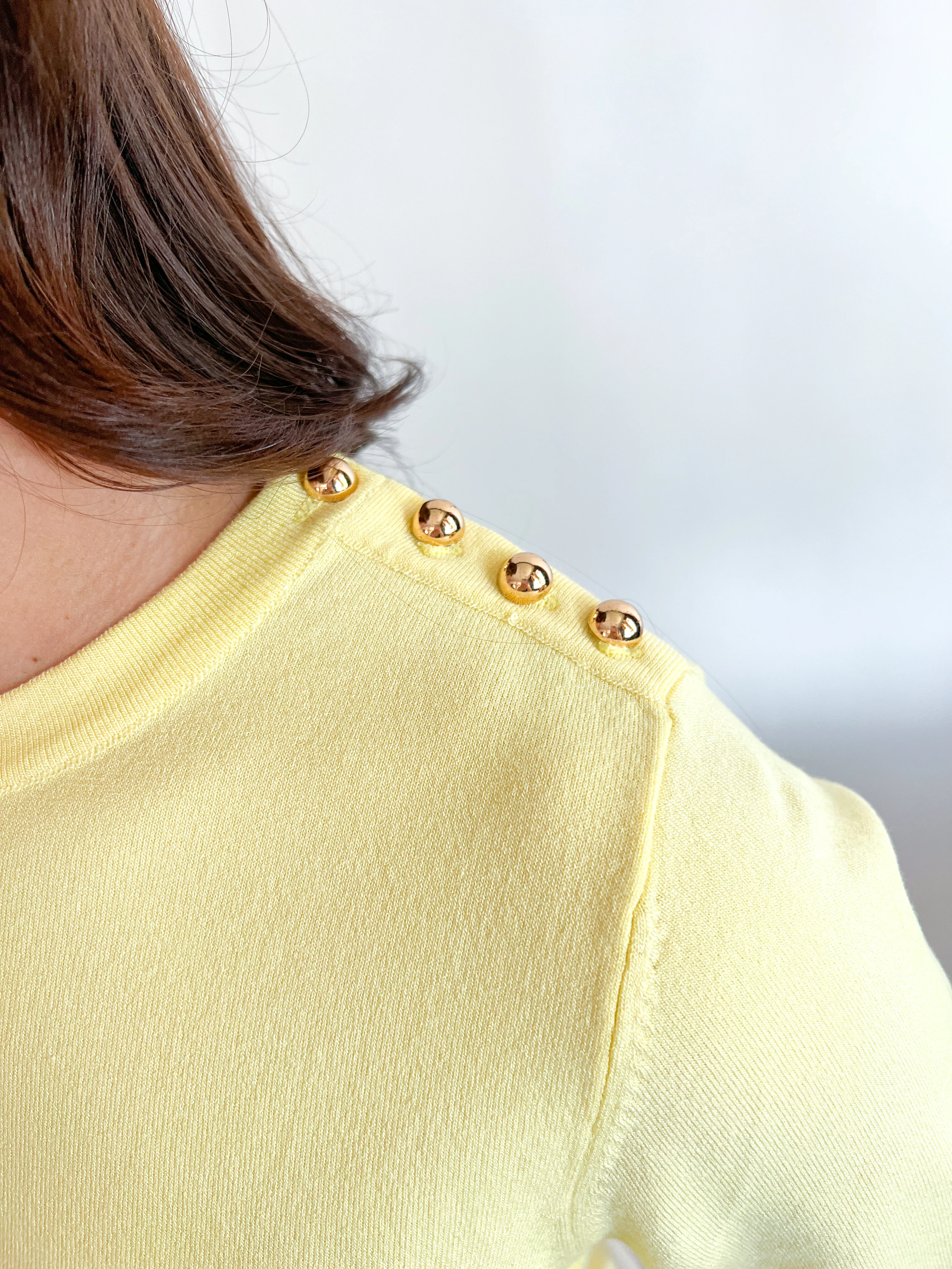 Solid Short Sleeve Sweater Knit Top - Image 2
