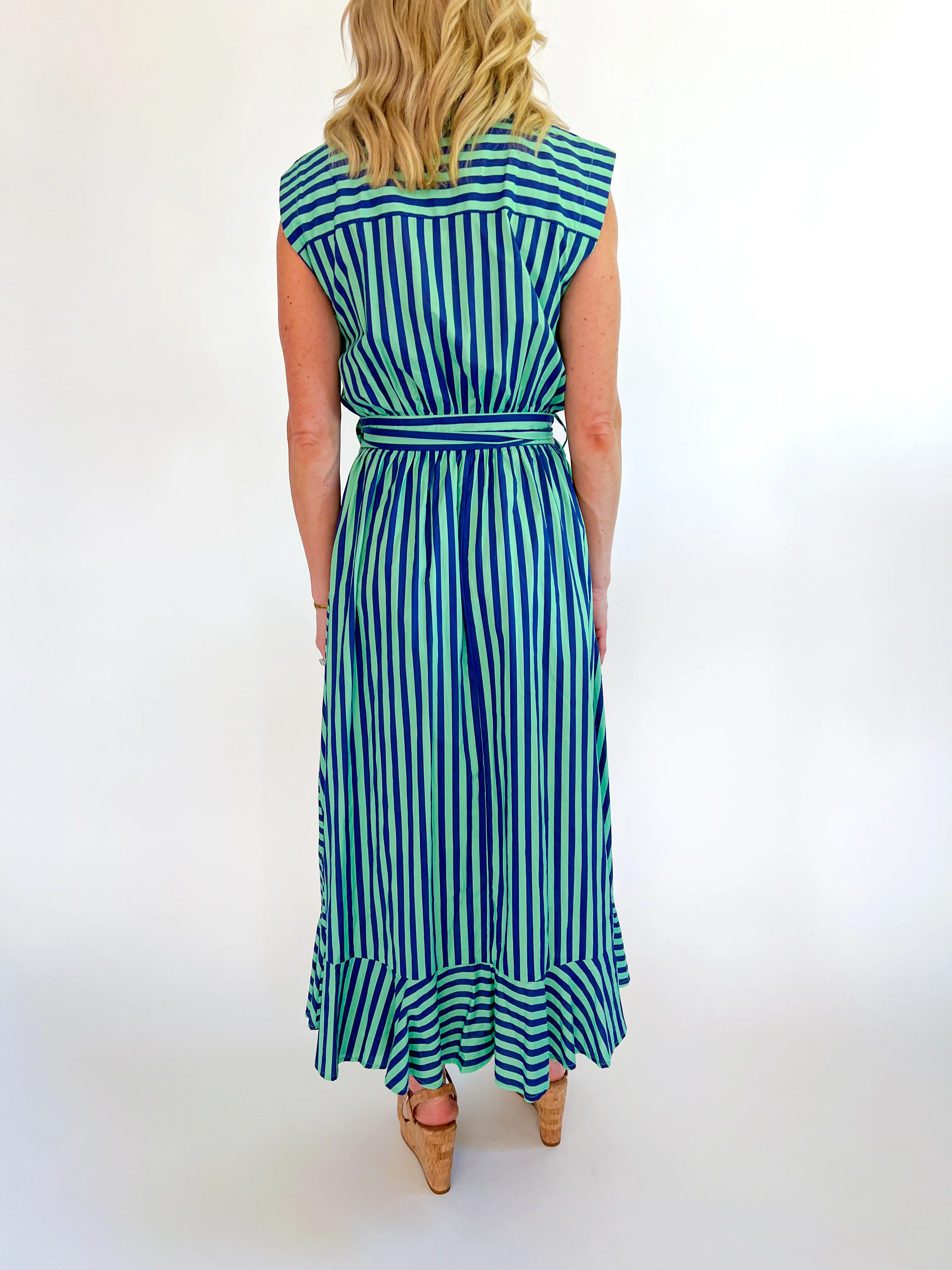 Striped Sleeveless Midi Dress - Image 3