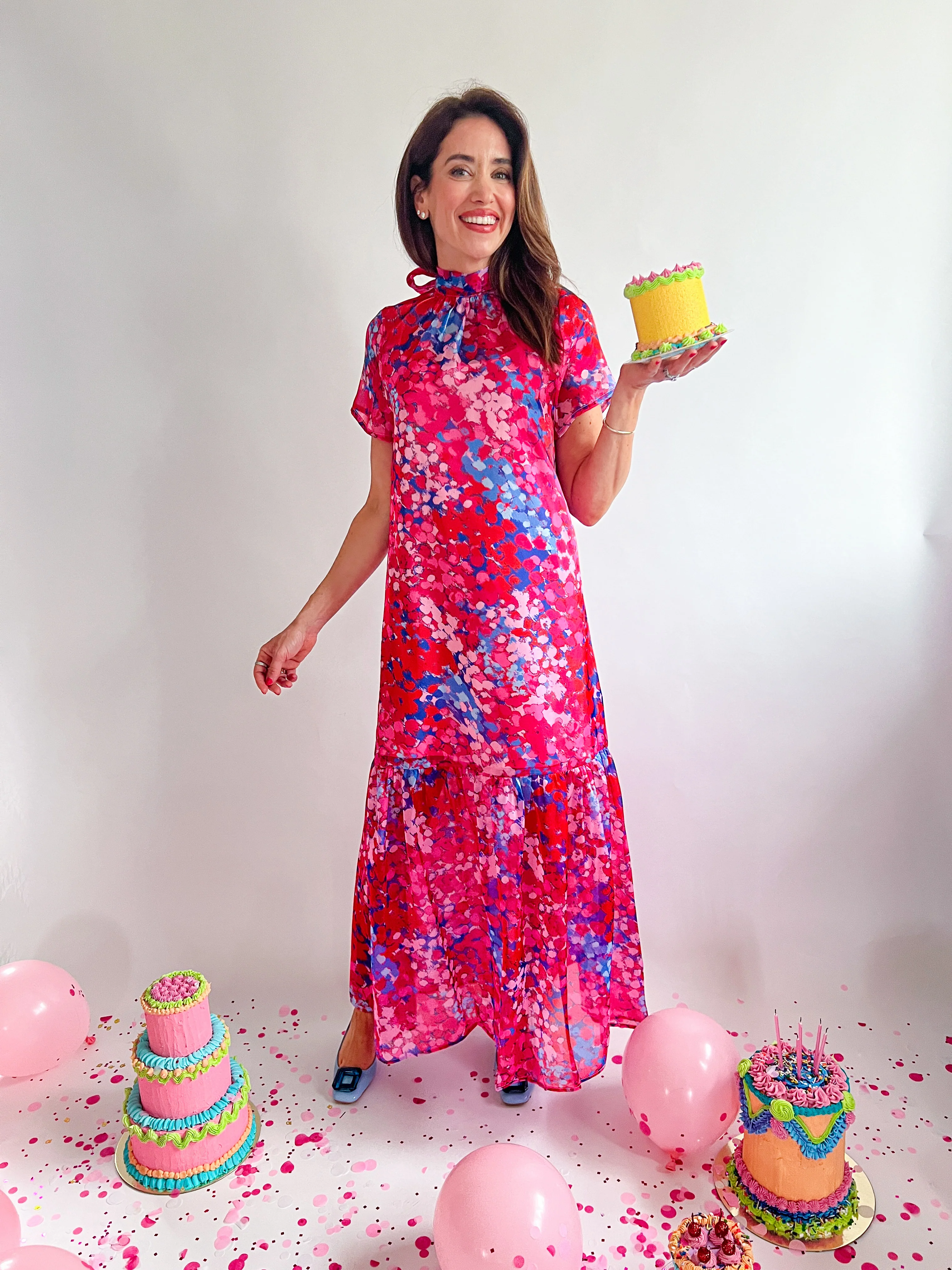 Skyra Floral Mockneck Maxi Dress