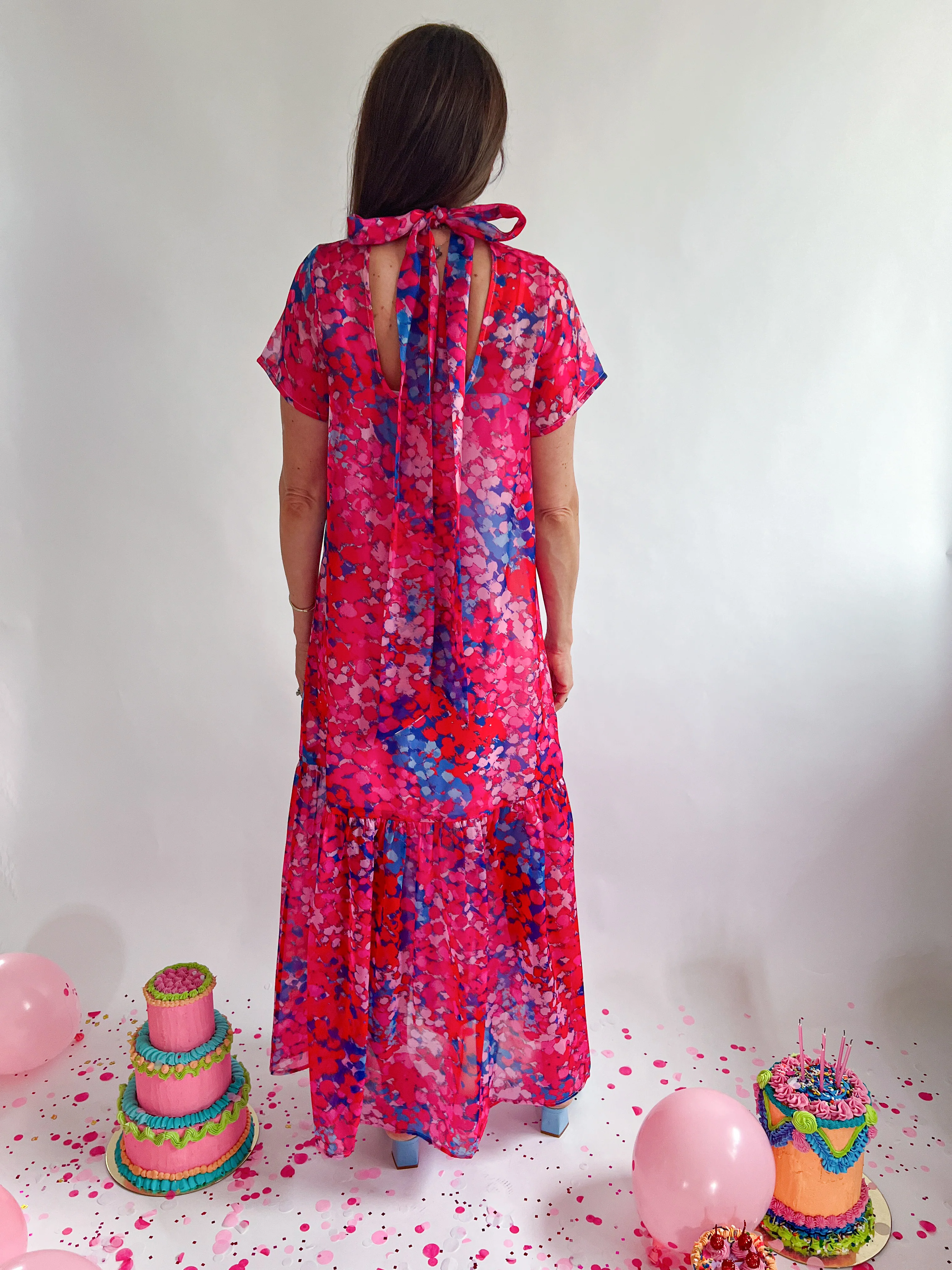 Skyra Floral Mockneck Maxi Dress - Image 3