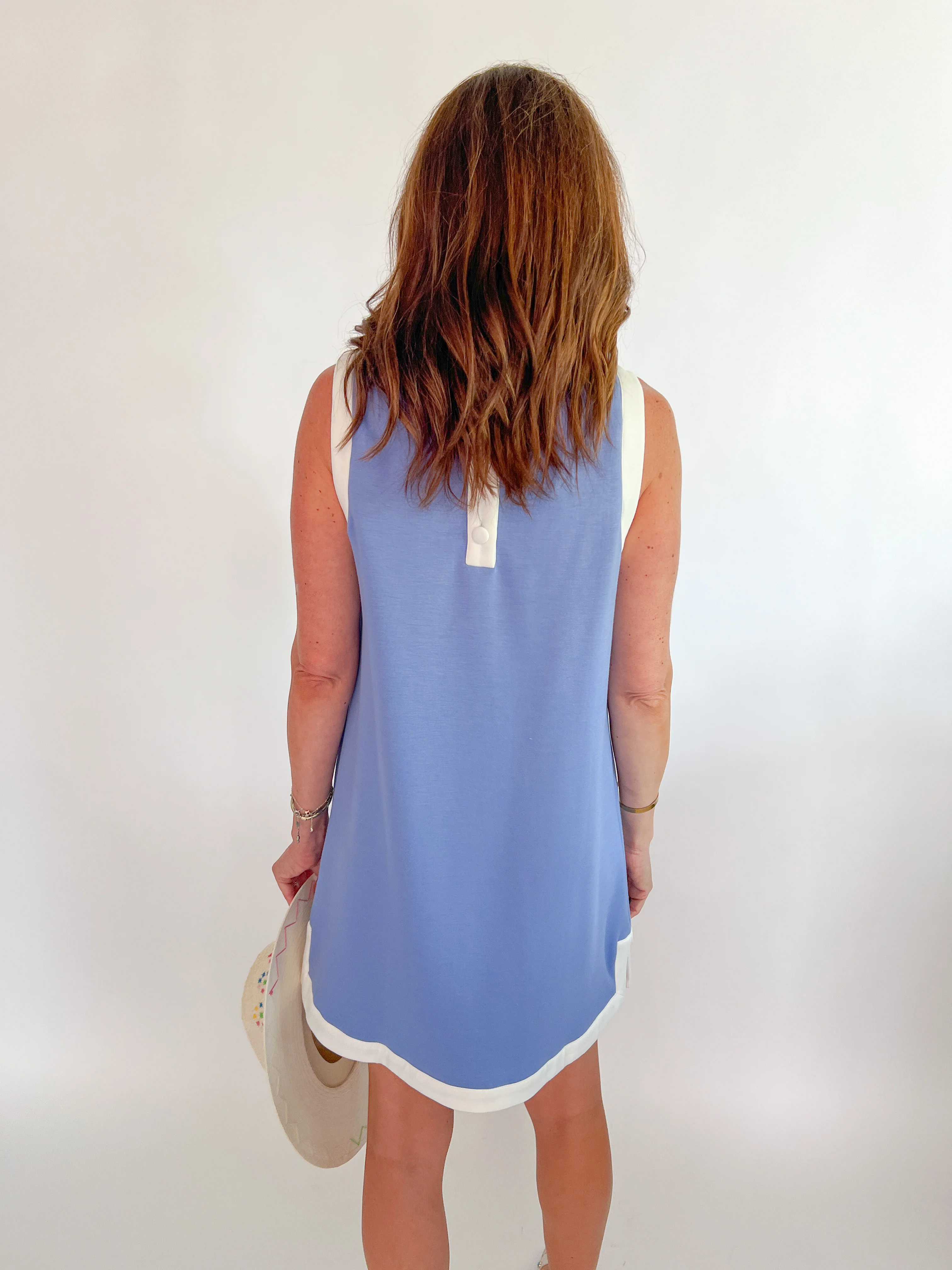 Contrast Trim Mini Dress - Image 4