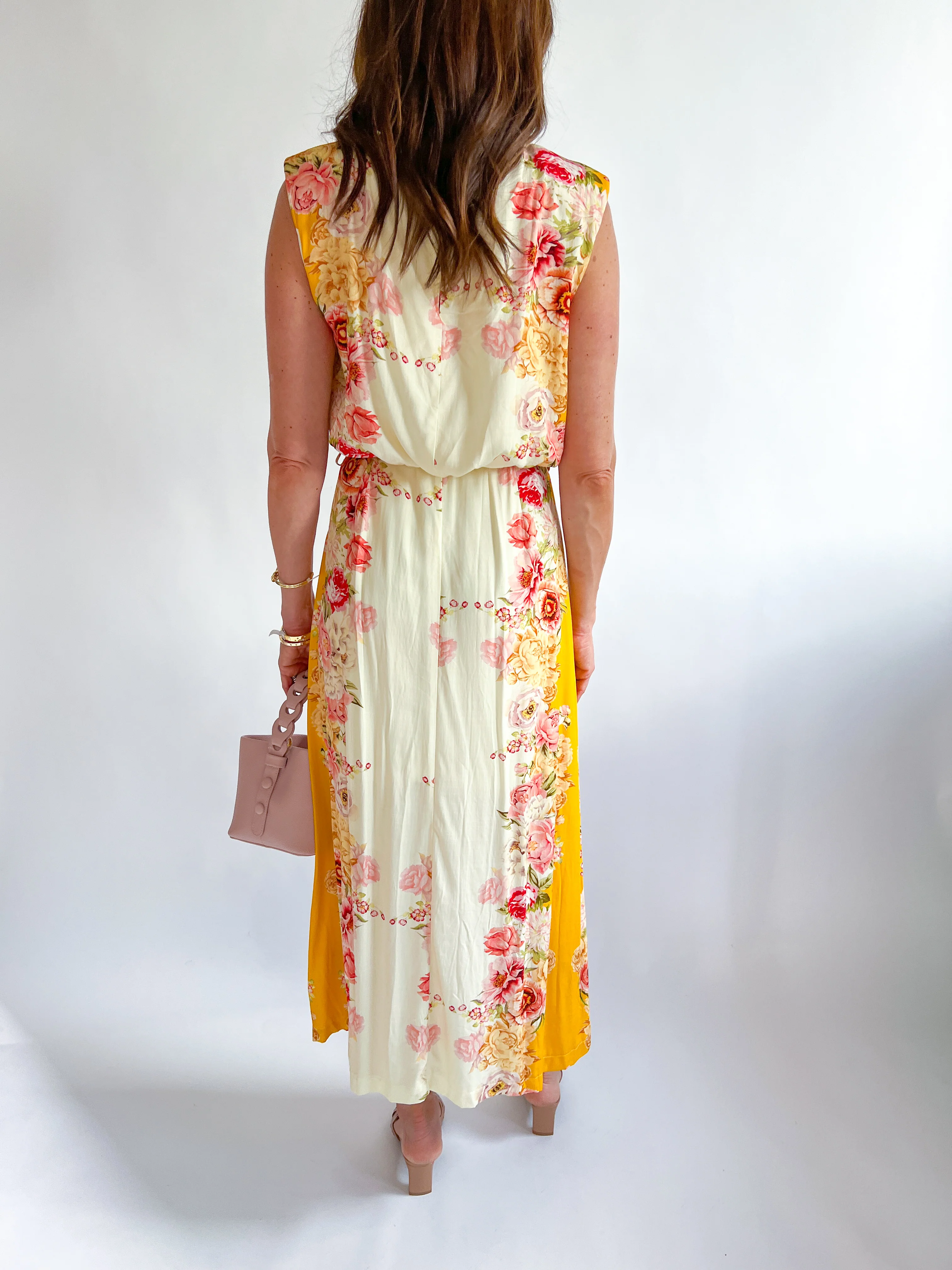 Tie Waist Floral Midi Dress - Image 2
