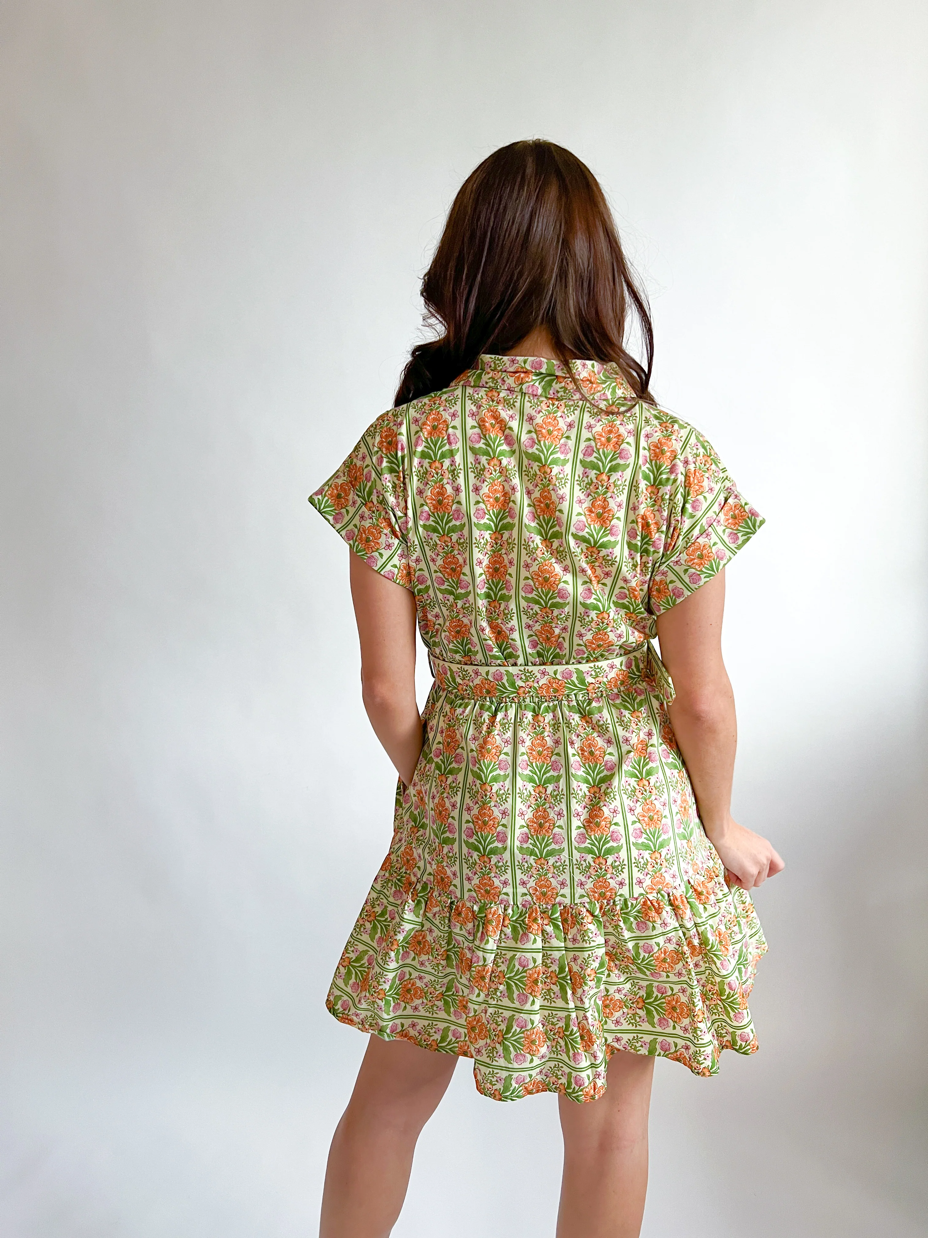 Tile Floral Mini Dress - Image 2