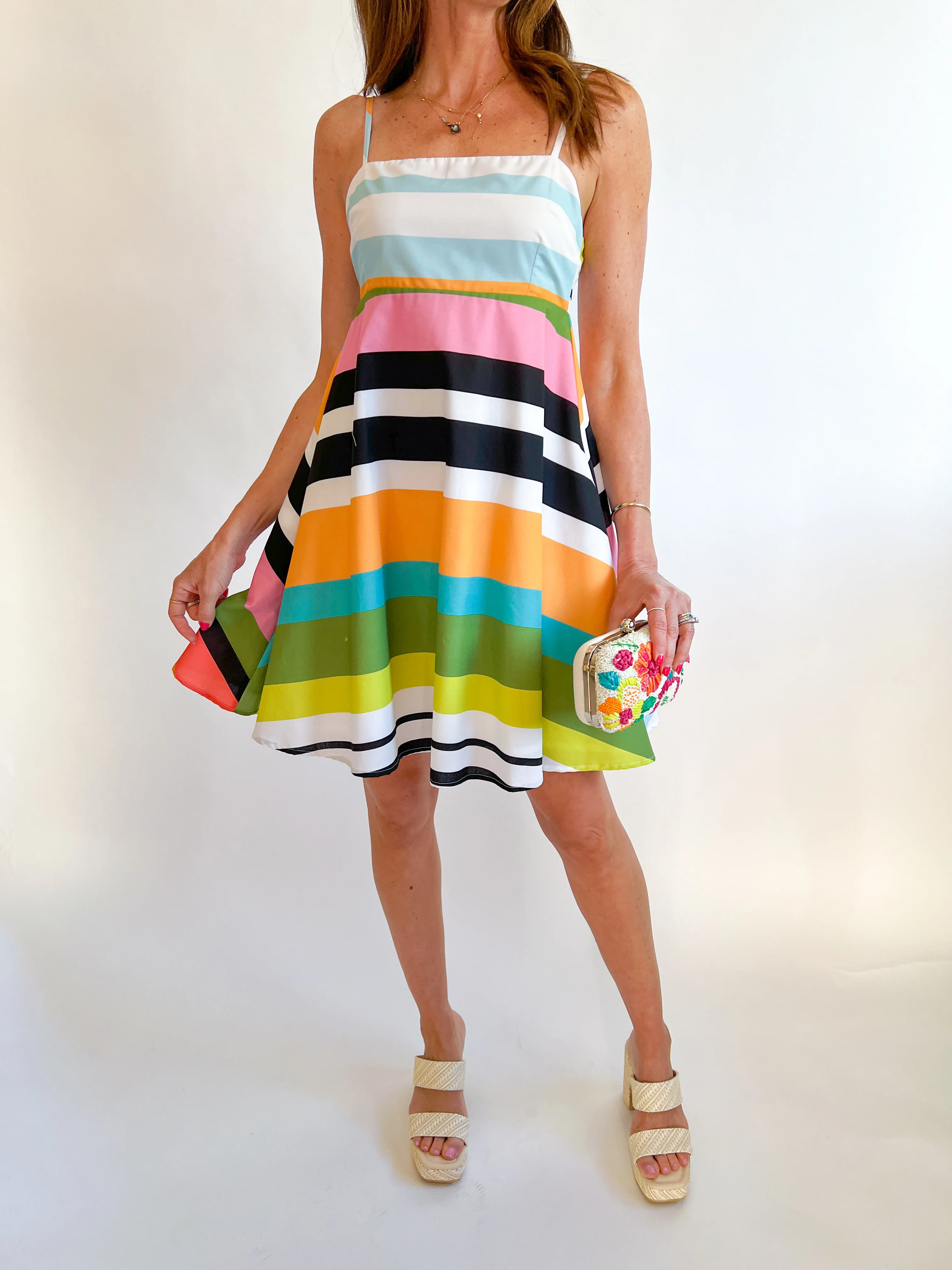 Vesta Stripe Mini Dress - Image 2