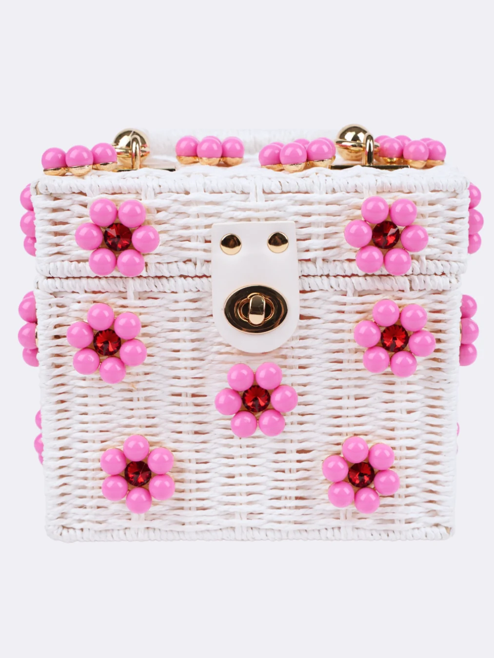 Wicker Bucket Daisy Flower Purse - Image 2